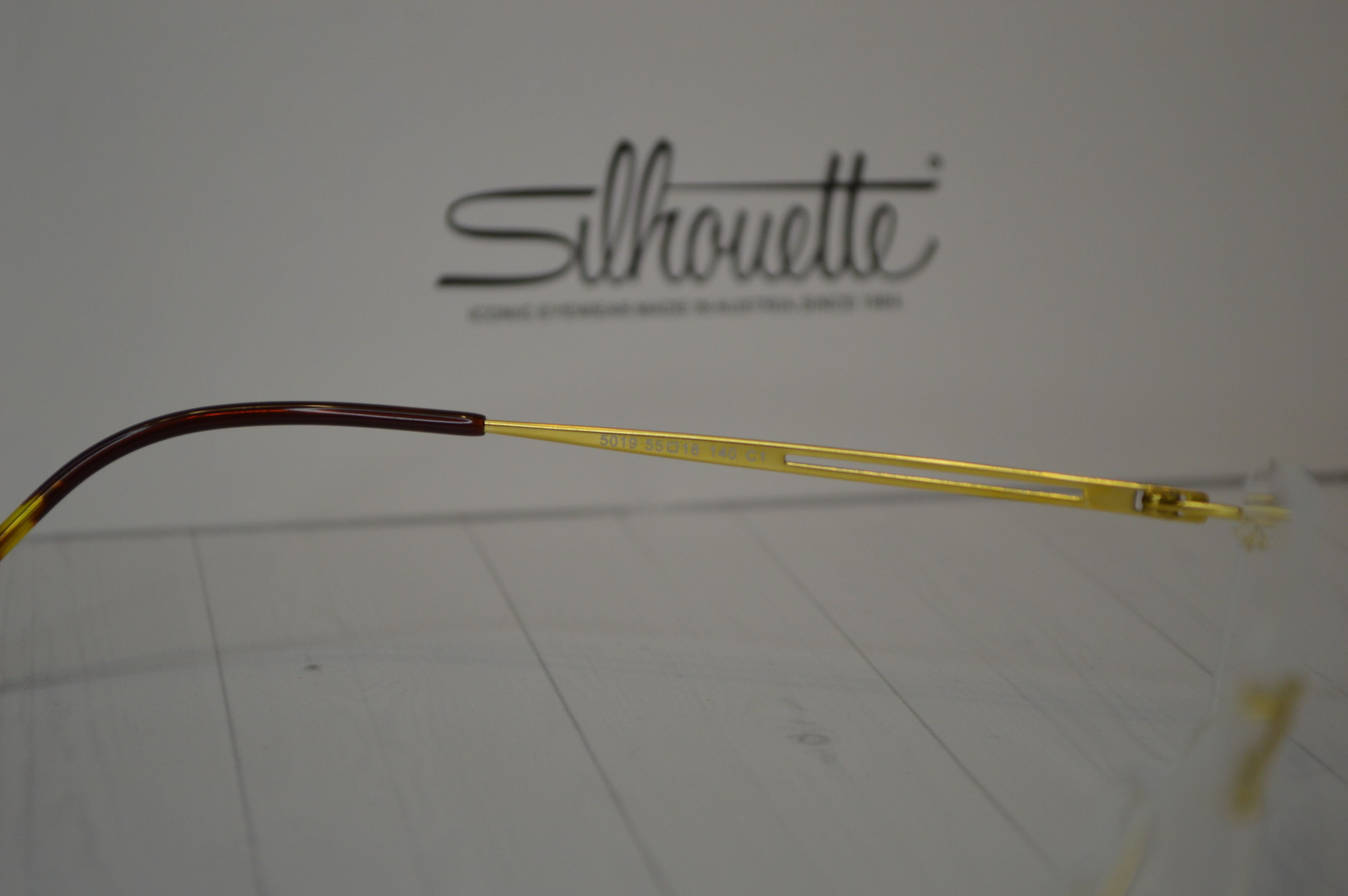 Оправа титан, Silhouette 5019 золотистый, глянцевый