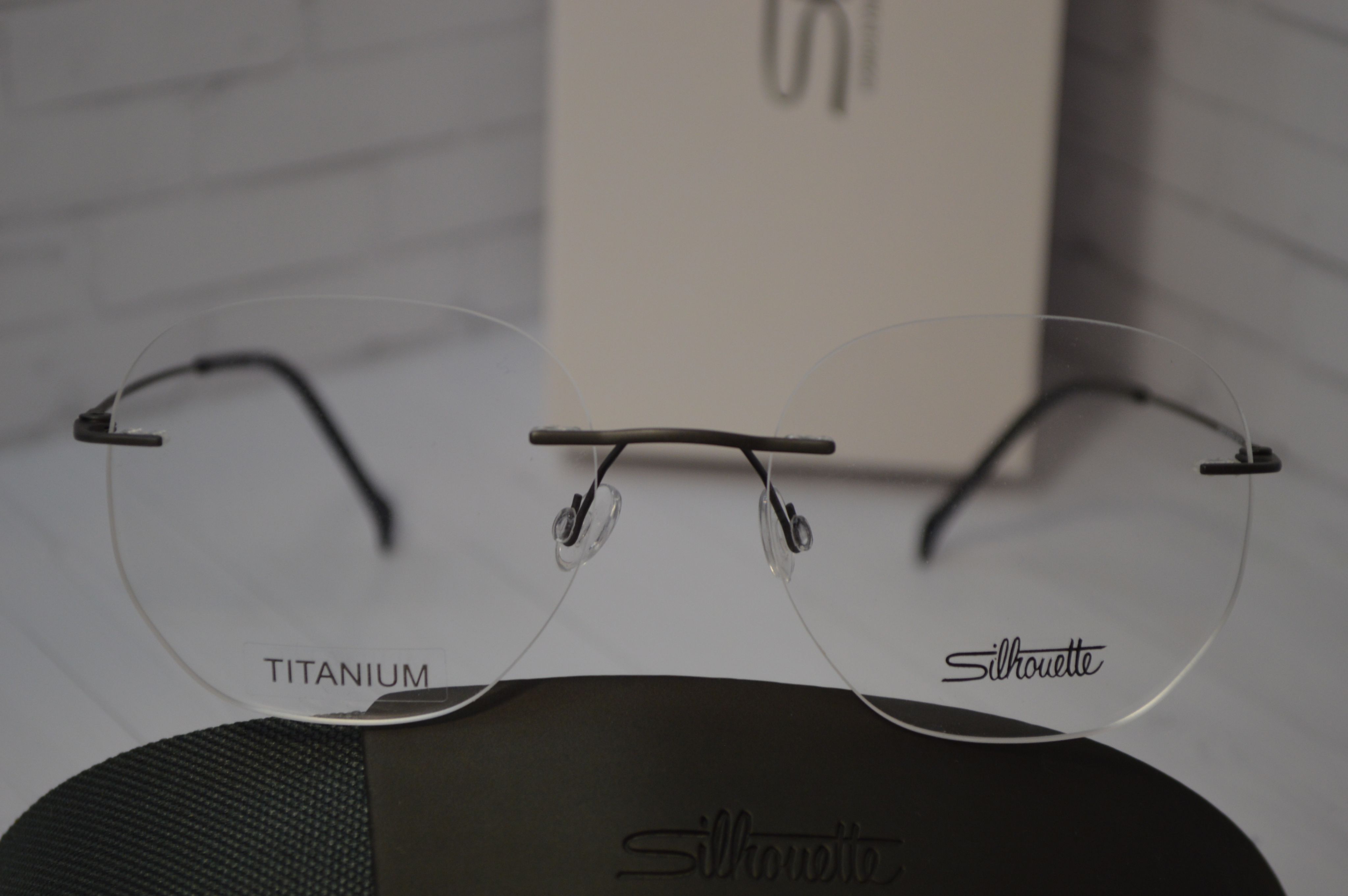 Оправа Silhouette 5010 круглая, титан, графитовый темно-серый матовый