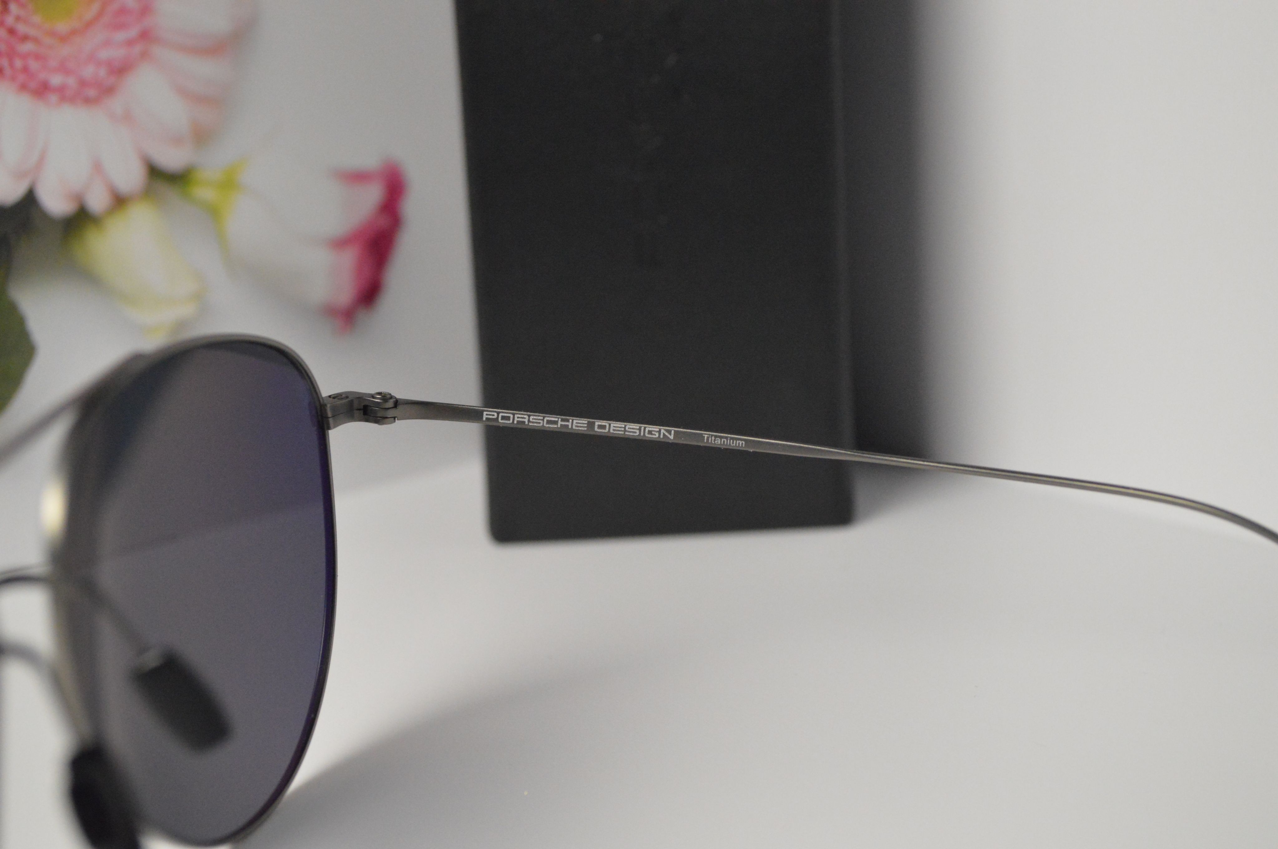 Солнцезащитные очки, авиатор, титан, Porsche Design P8939. Серая линза, графитовая оправа. Стильный дизайн