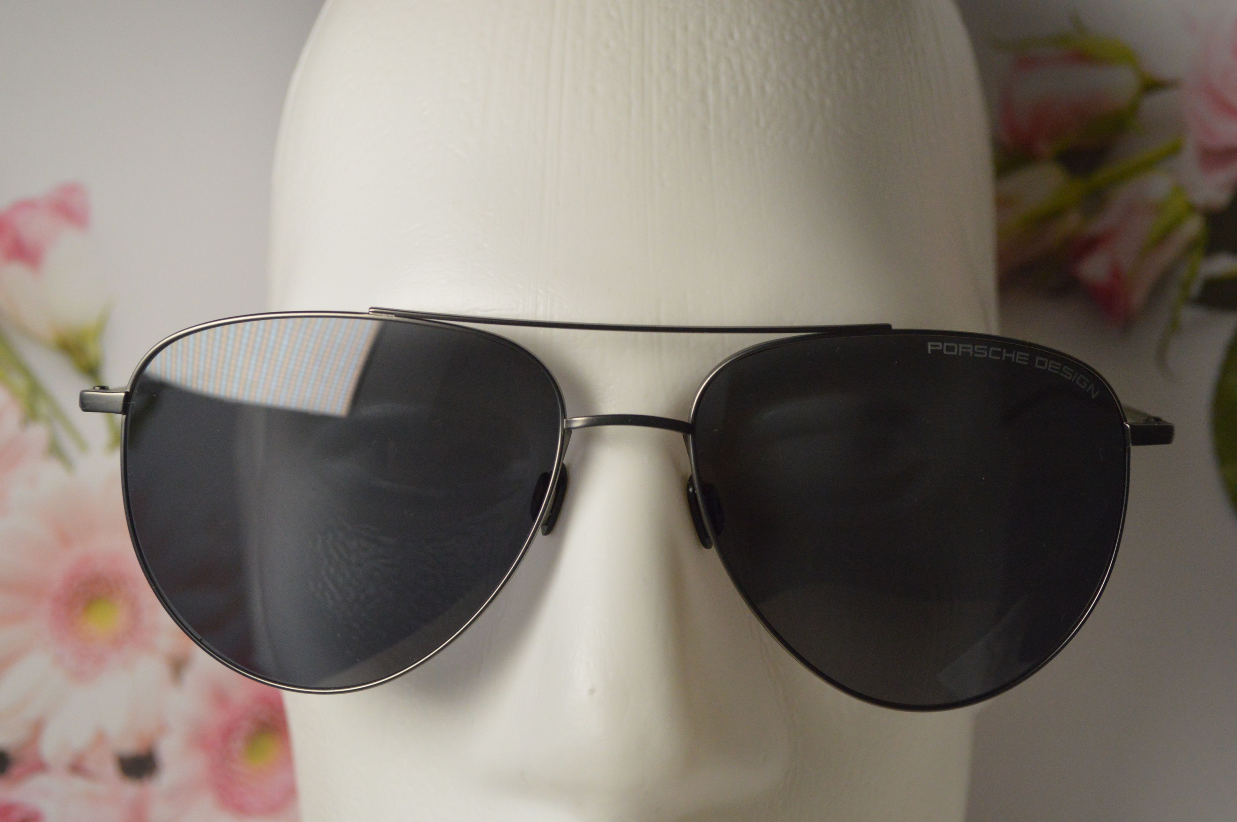 Солнцезащитные очки, авиатор, титан, Porsche Design P8939. Серая линза, графитовая оправа. Стильный дизайн