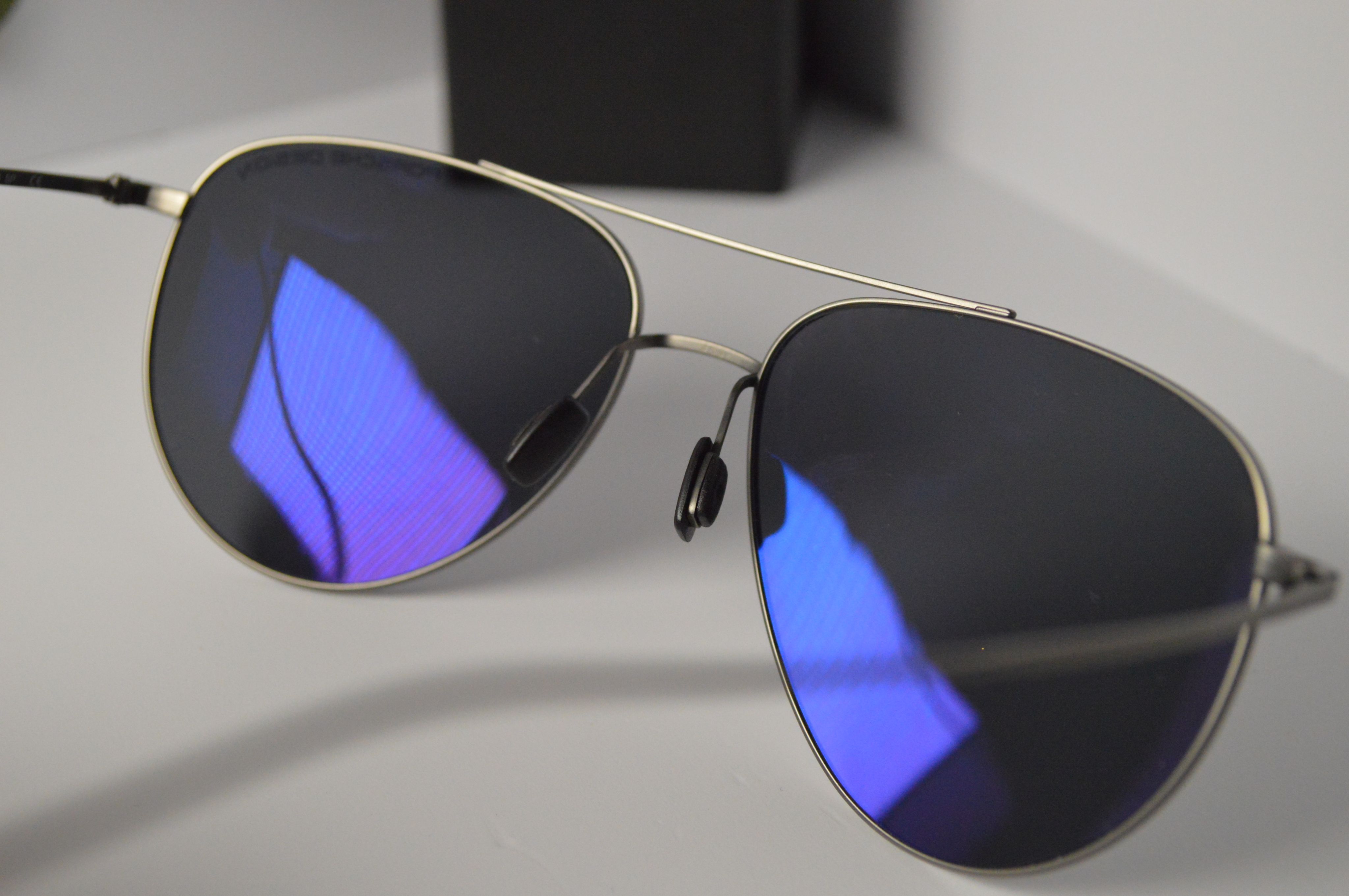 Солнцезащитные очки, авиатор, титан, Porsche Design P8939. Серая линза, графитовая оправа. Стильный дизайн