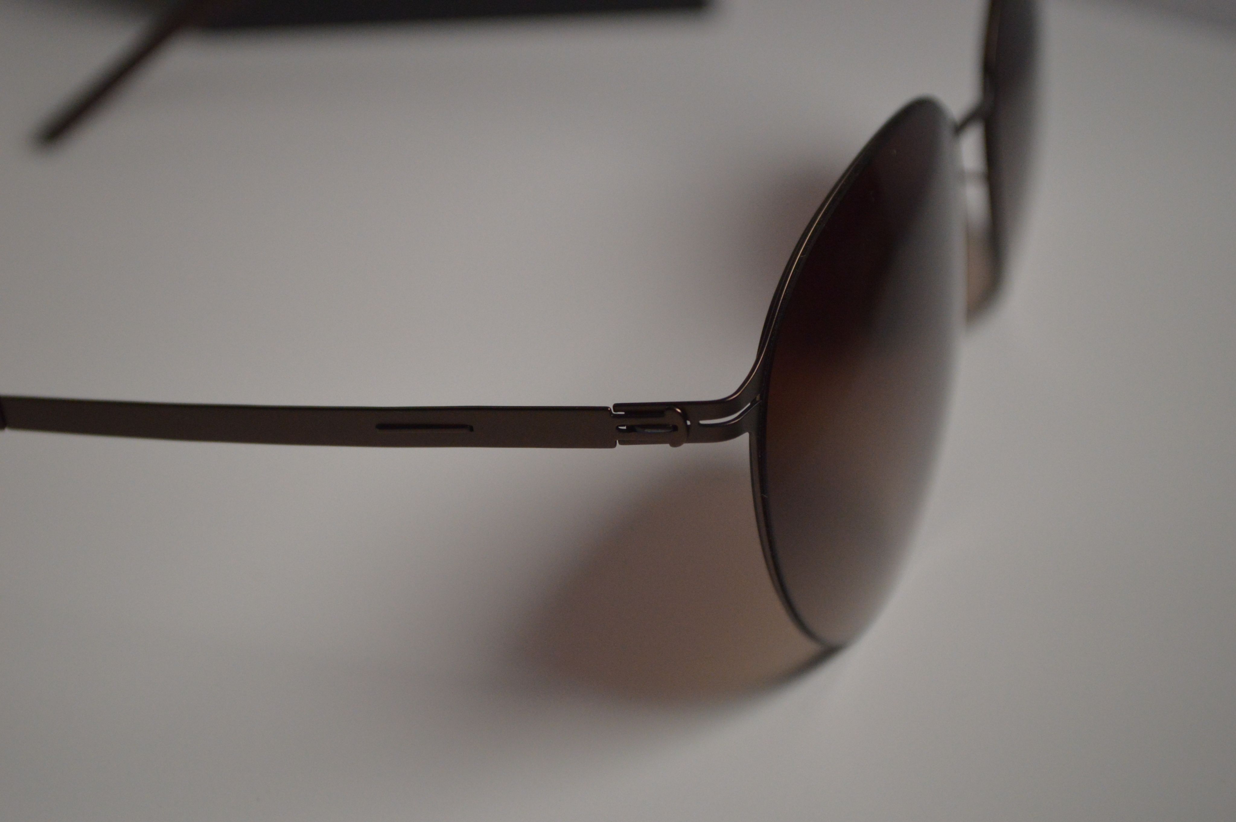 Очки солнцезащитные, титановые, круглые, Ic! Berlin Model Tsuyu Graphite, стильные и легкие.