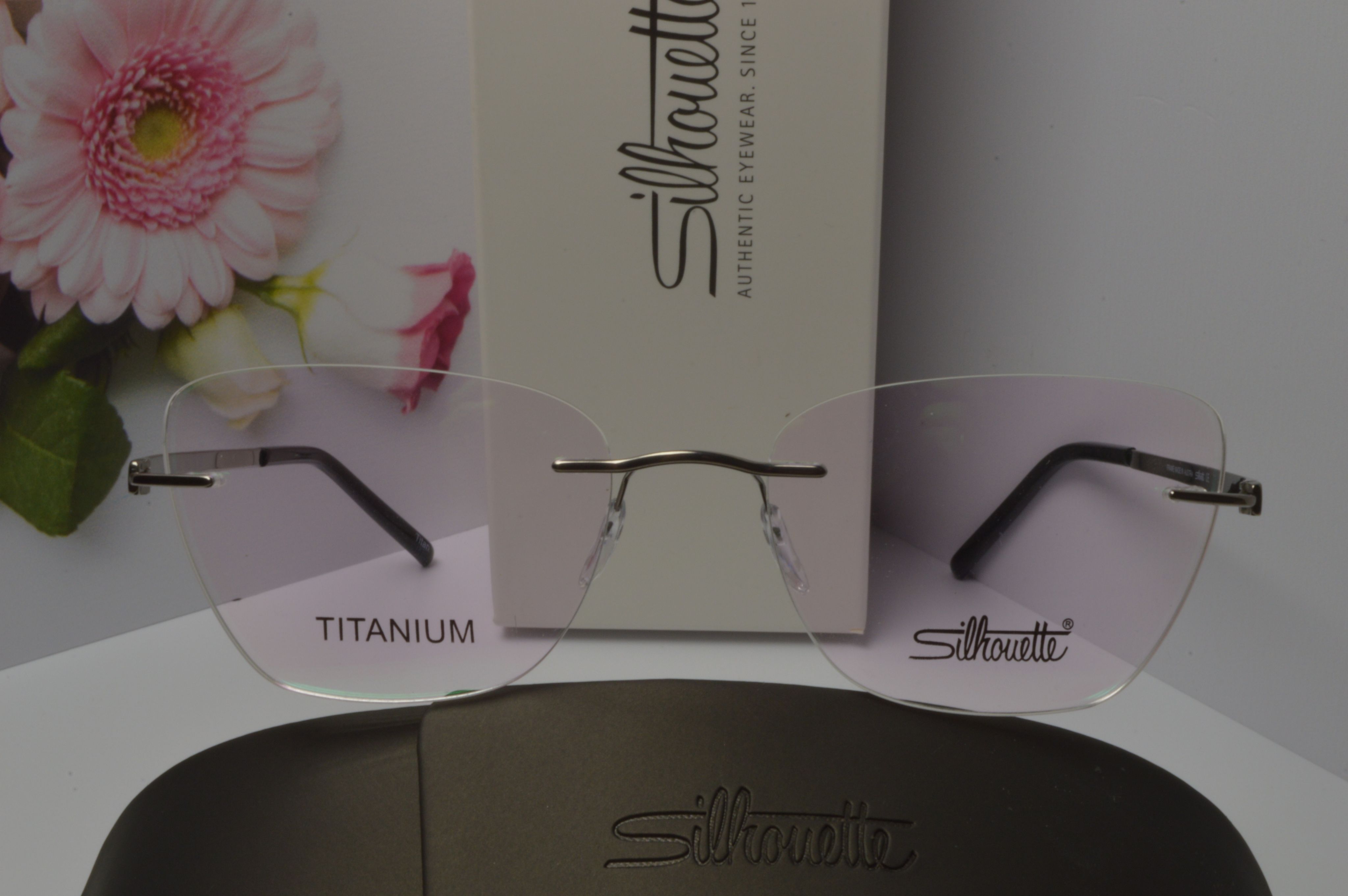 Оправа женская, титан, Silhouette S 5408, стильный модный дизайн, безободковая