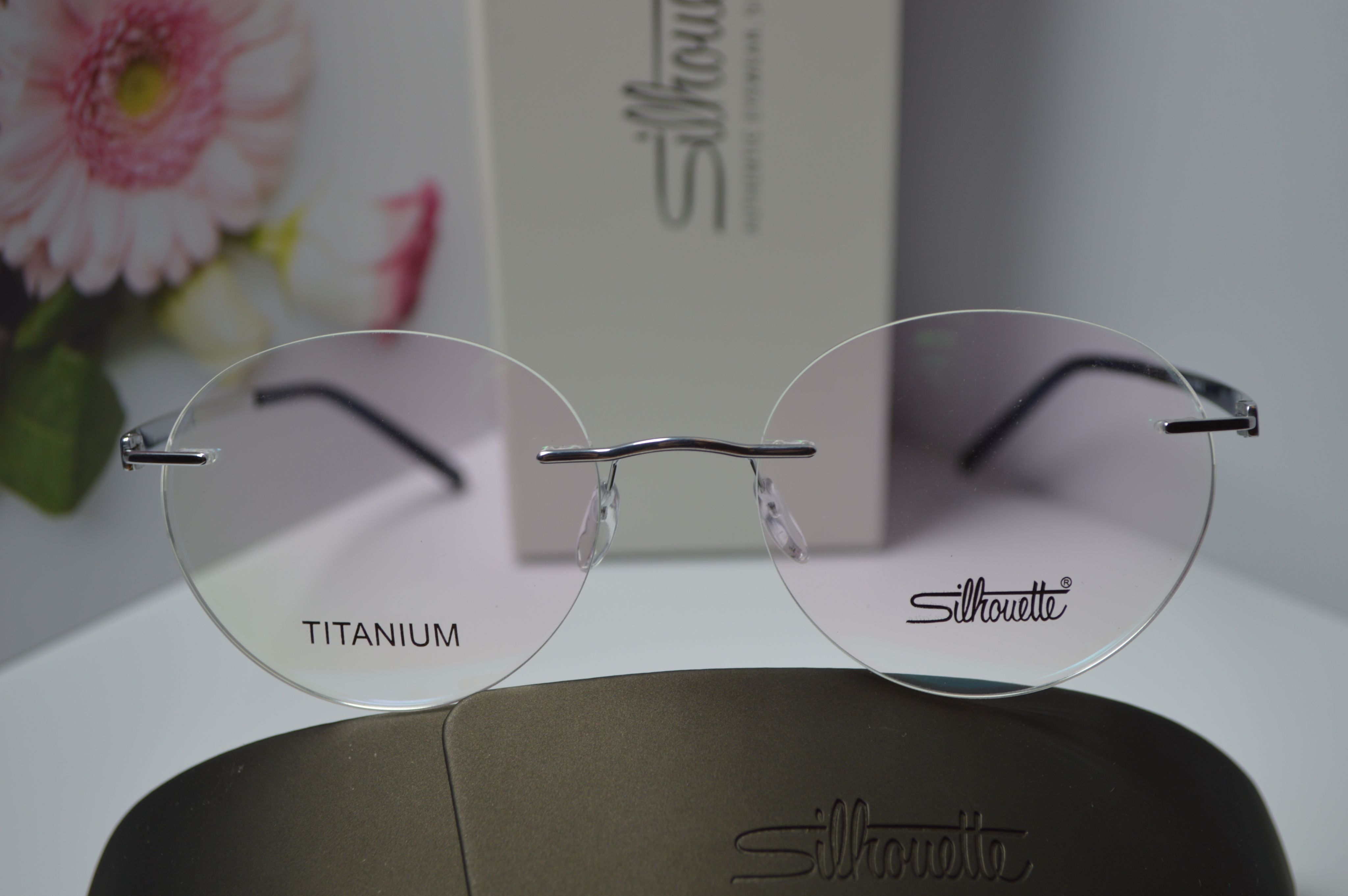 Оправа титан, Silhouette S5409, безободковая, круглая, унисекс.
