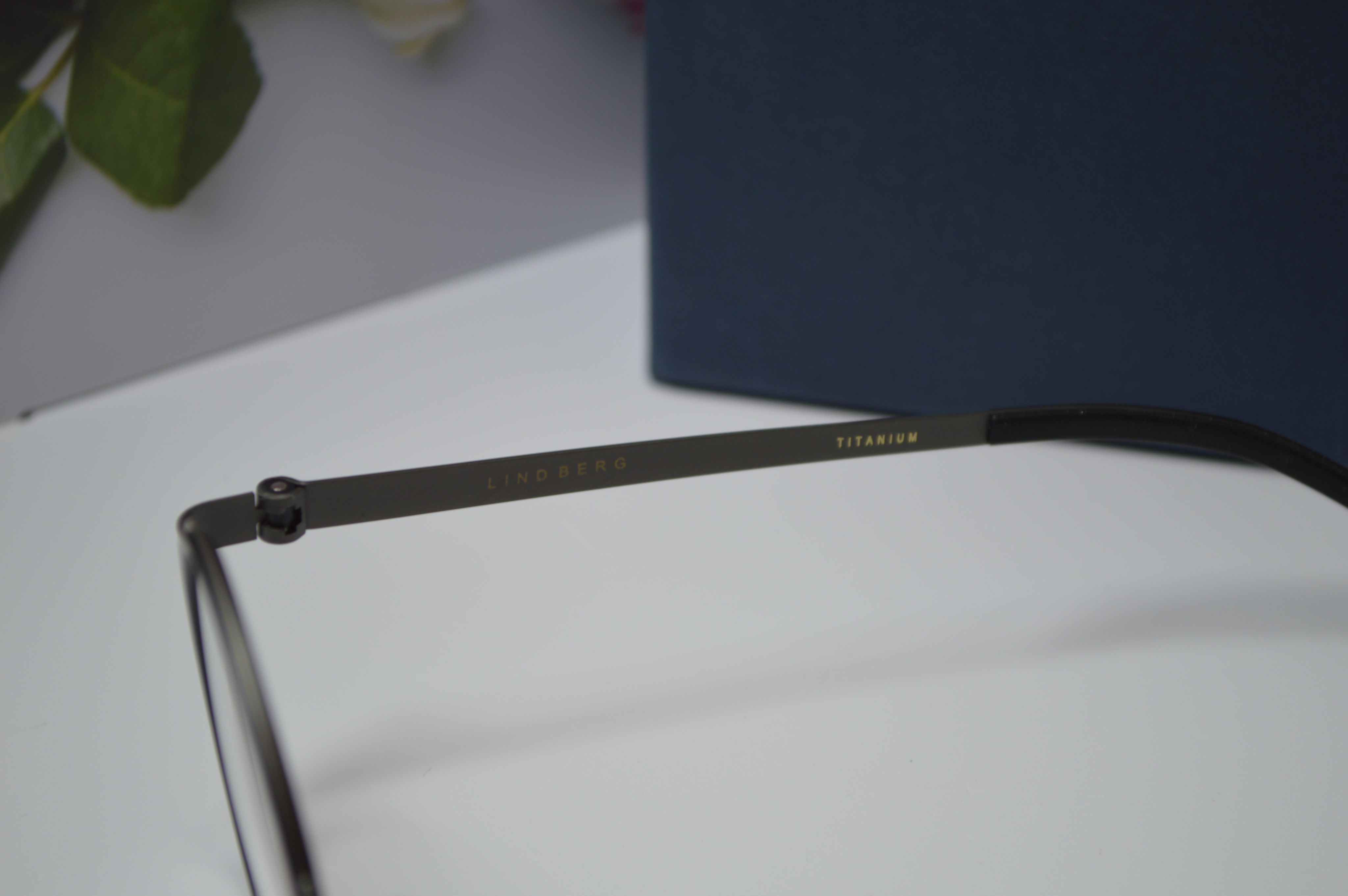 Оправа унисекс, титан, круглая, Lindberg 9707, серый графитовый с черным ободком
