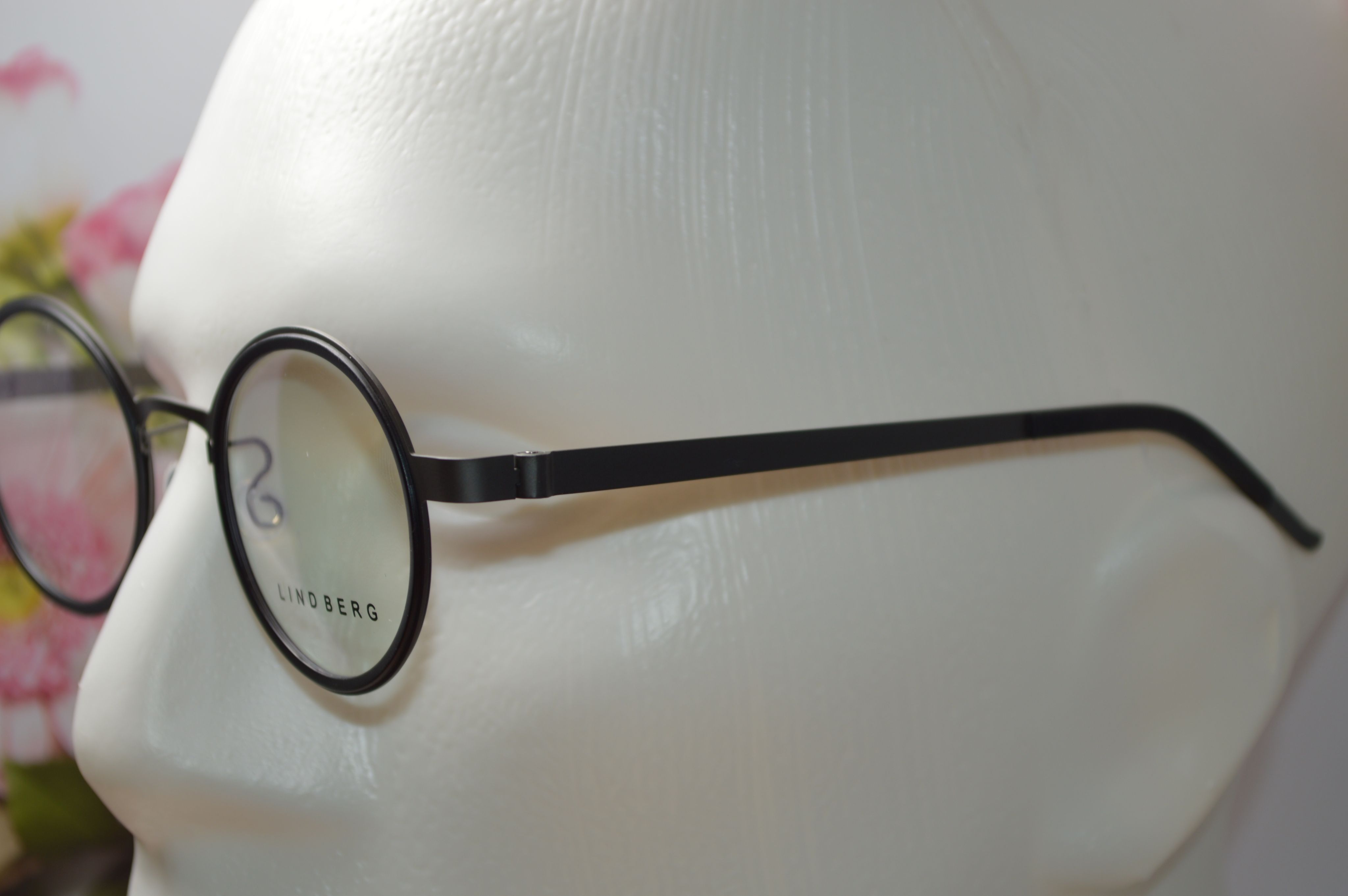 Оправа унисекс, титан, круглая, Lindberg 9707, серый графитовый с черным ободком
