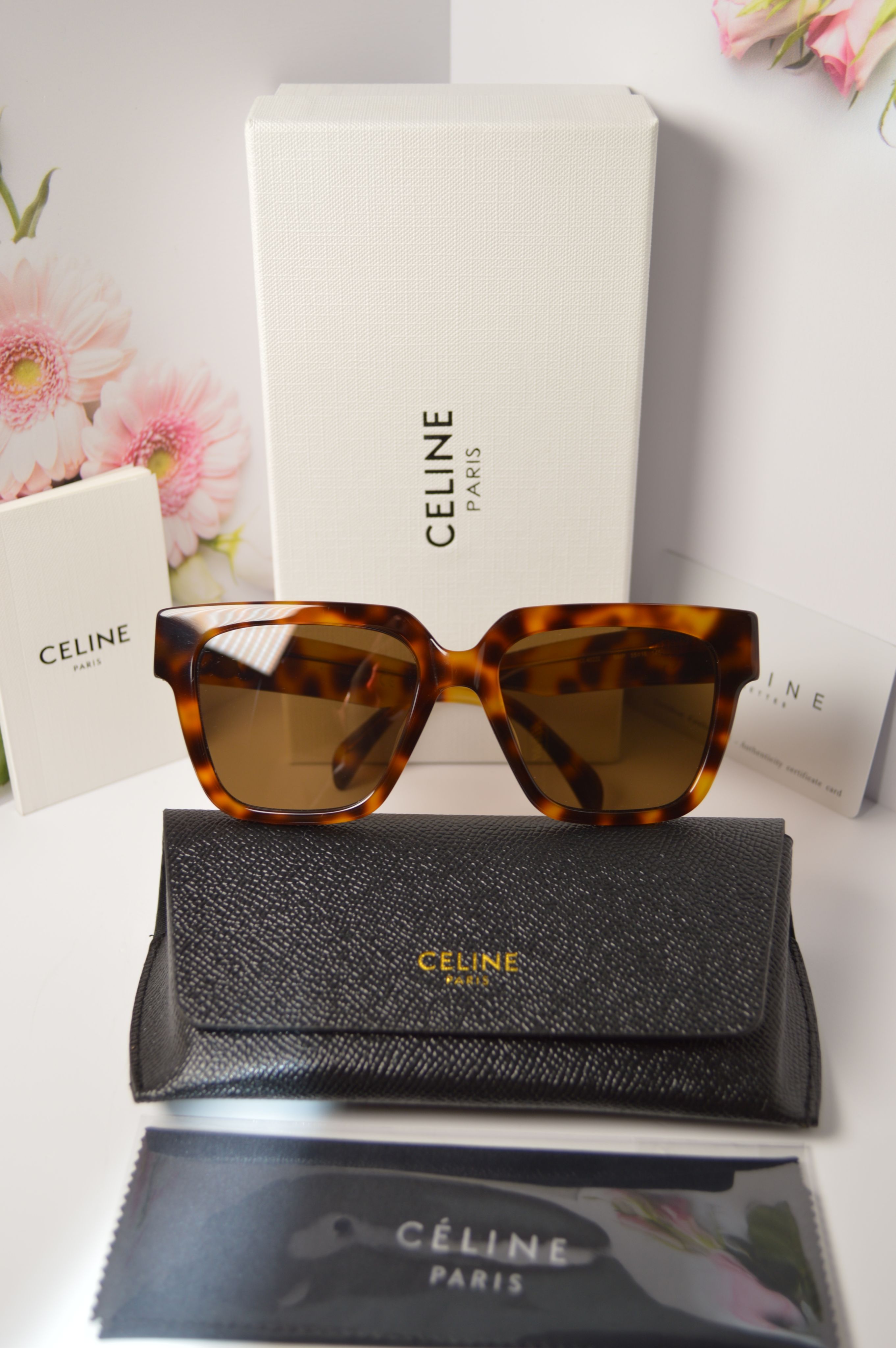 Солнцезащитные очки, женские Celine 40222. Роговая модель, леопардового цвета. Стиль вне времени
