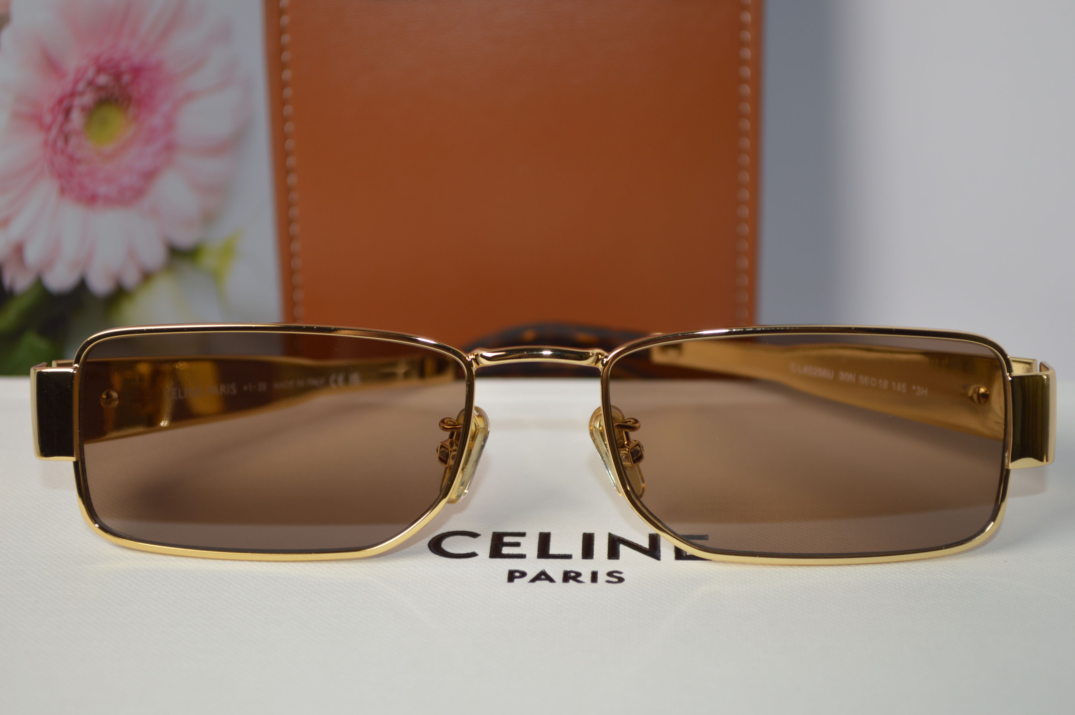 Солнцезащитные очки, унисекс, прямоугольная Celine 40256U. Стильная модель для него и для нее!
