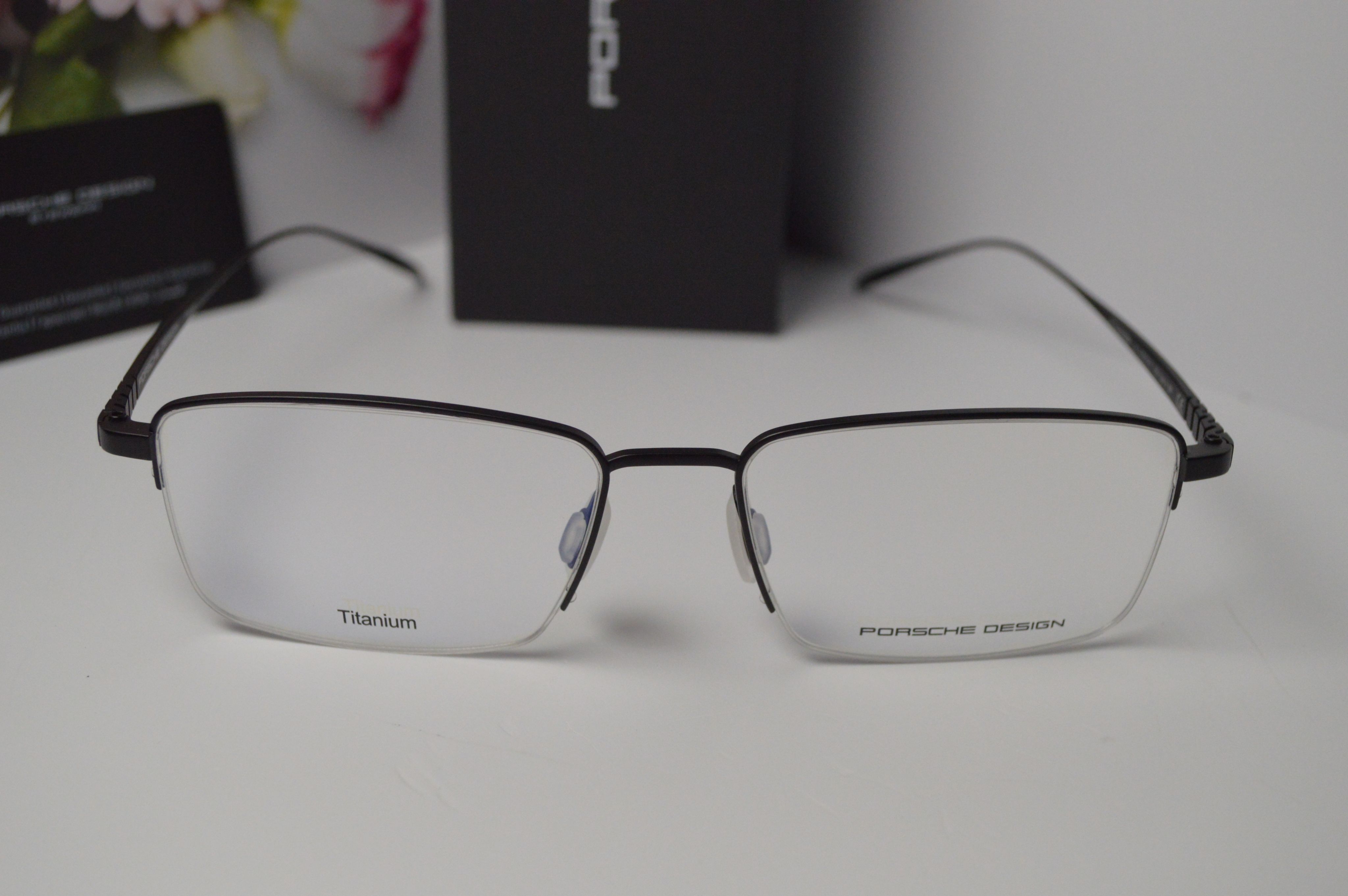 Оправа для очков мужская, классическая, титан, модель от Porsche Design P8396. Легкие широкие очки