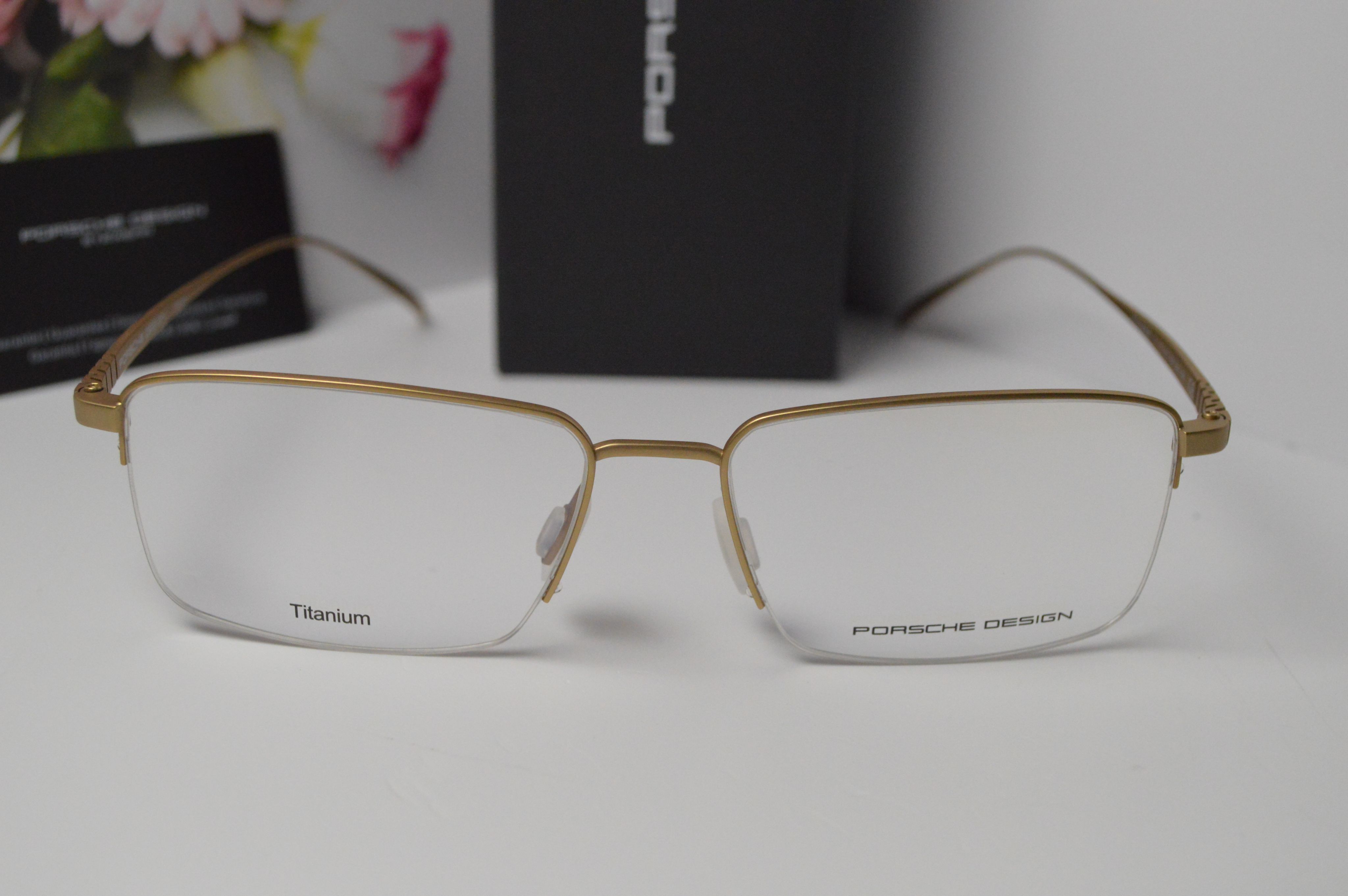 Оправа для очков мужская, классическая, титан, модель от Porsche Design P8396. Легкие широкие очки