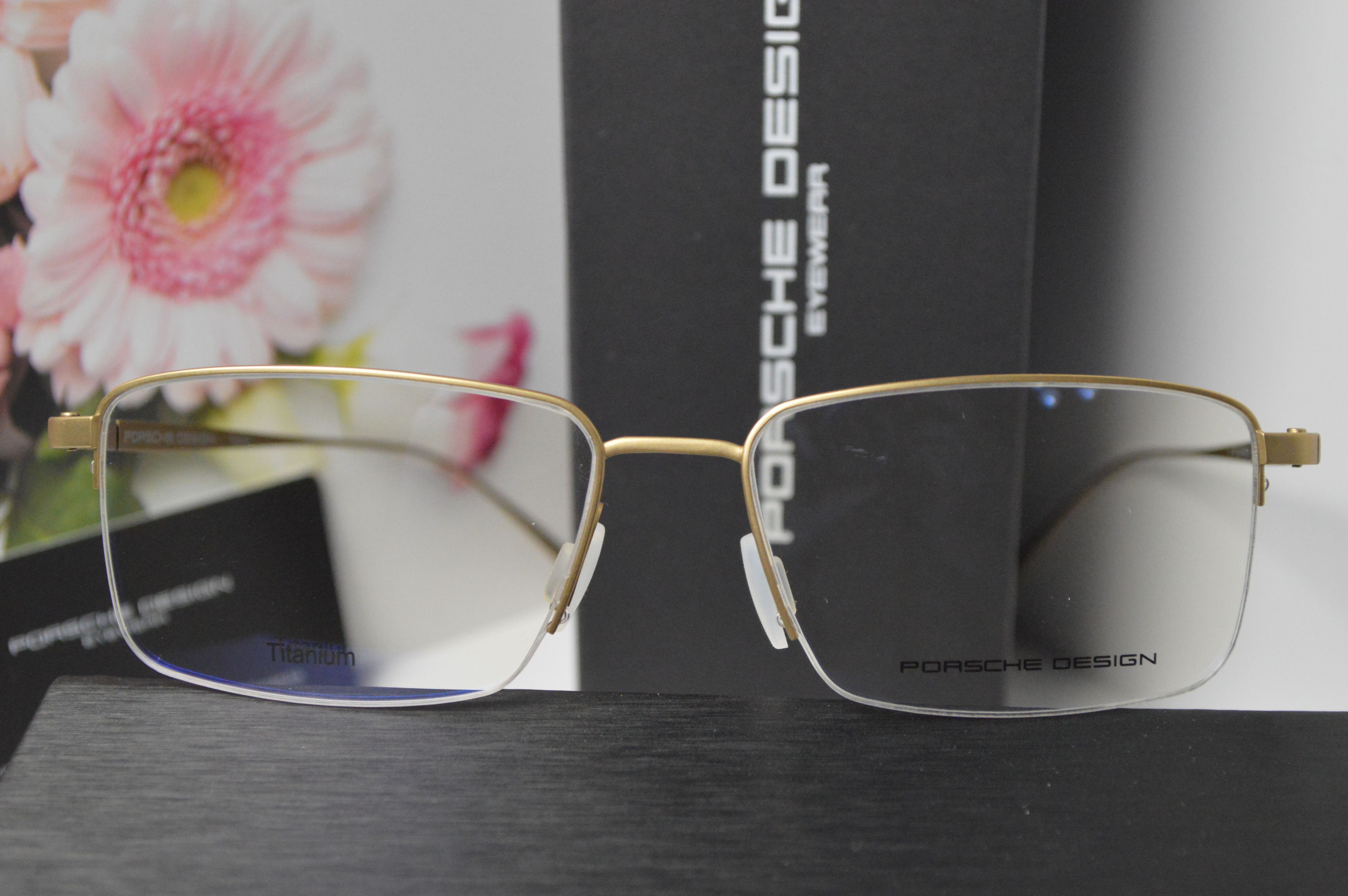 Оправа для очков мужская, классическая, титан, модель от Porsche Design P8396. Легкие широкие очки