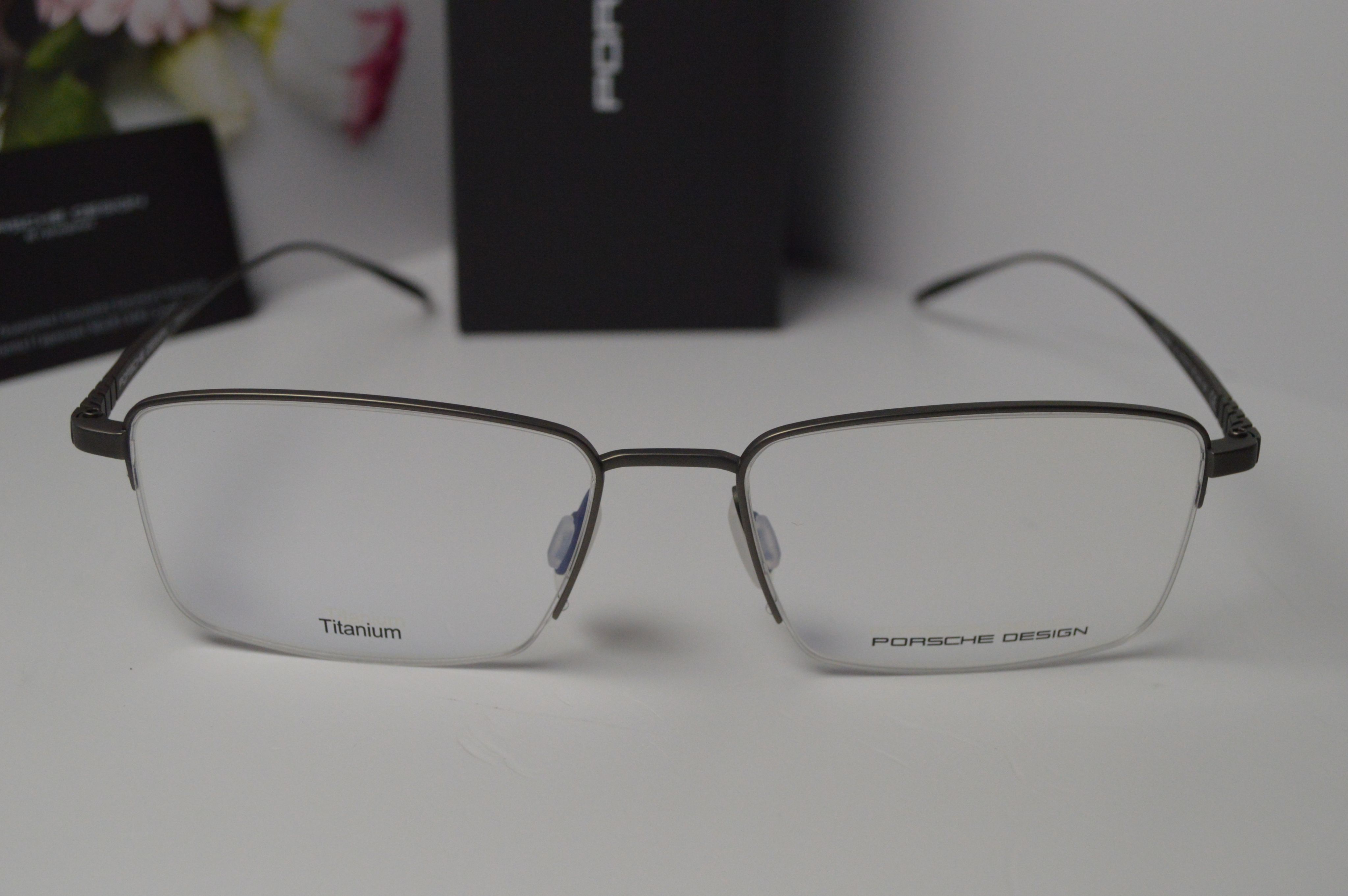 Оправа для очков мужская, классическая, титан, модель от Porsche Design P8396. Легкие широкие очки