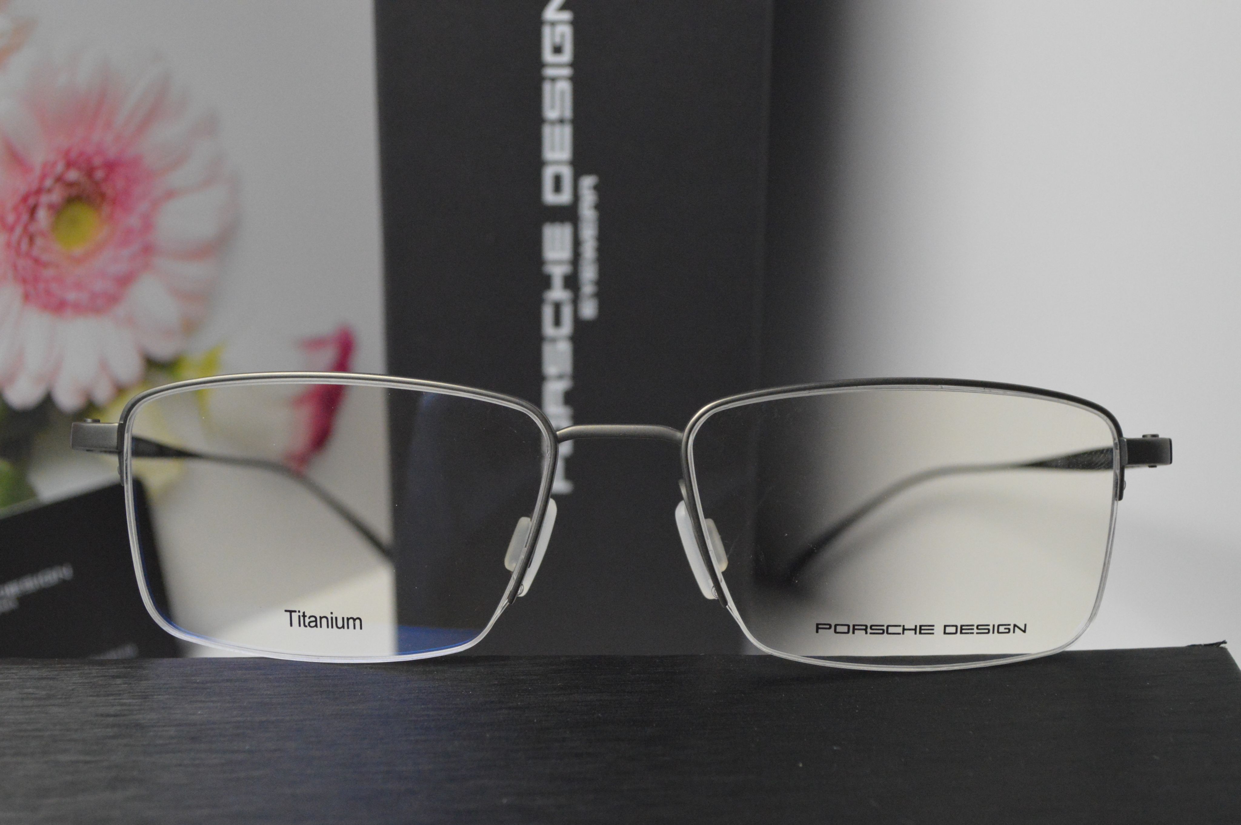 Оправа для очков мужская, классическая, титан, модель от Porsche Design P8396. Легкие широкие очки