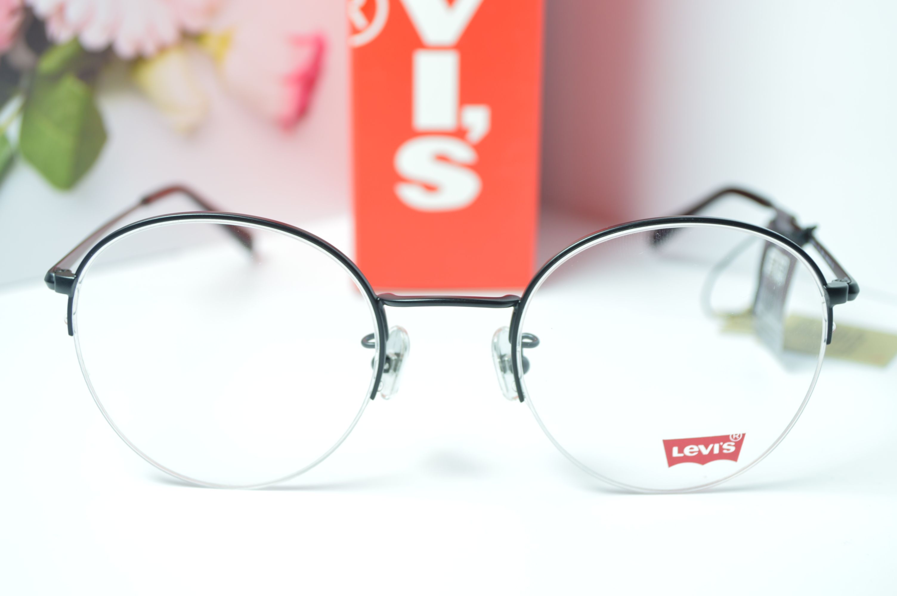 Оправа стильная, круглая, унисекс, Levi's модель LS 05271. Оправа полуободковая для него и для нее.