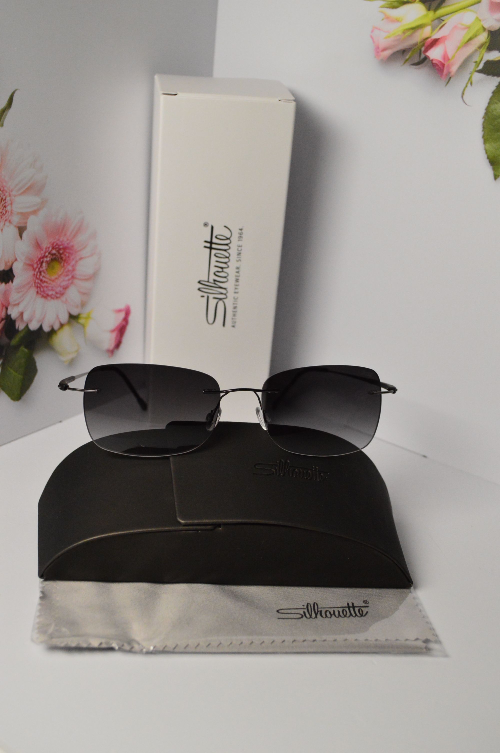 Очки солнцезащитные, титановые, Silhouette SL 8656, узкая стильная модель для нее и для него!
