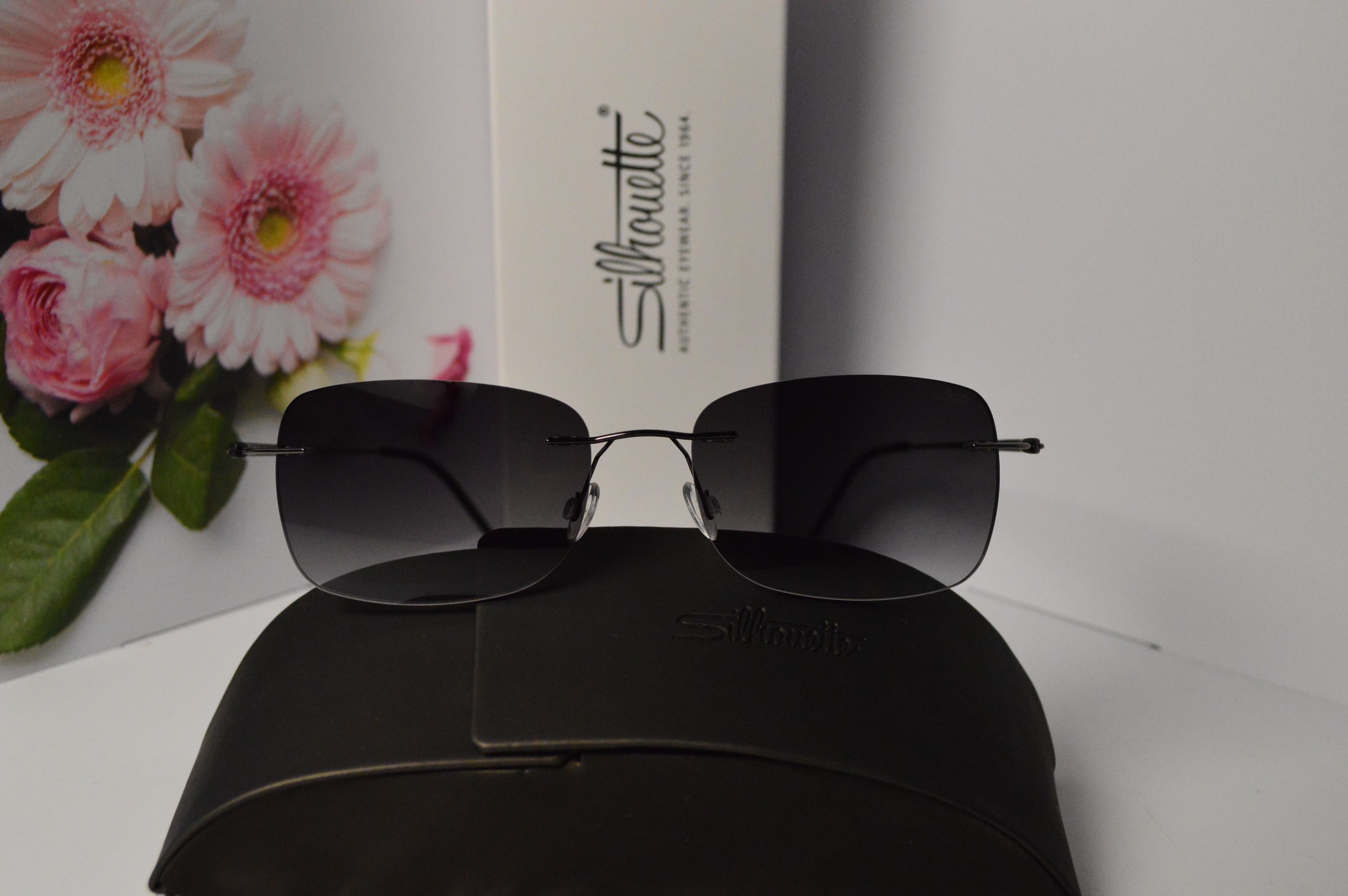 Очки солнцезащитные, титановые, Silhouette SL 8656, узкая стильная модель для нее и для него!