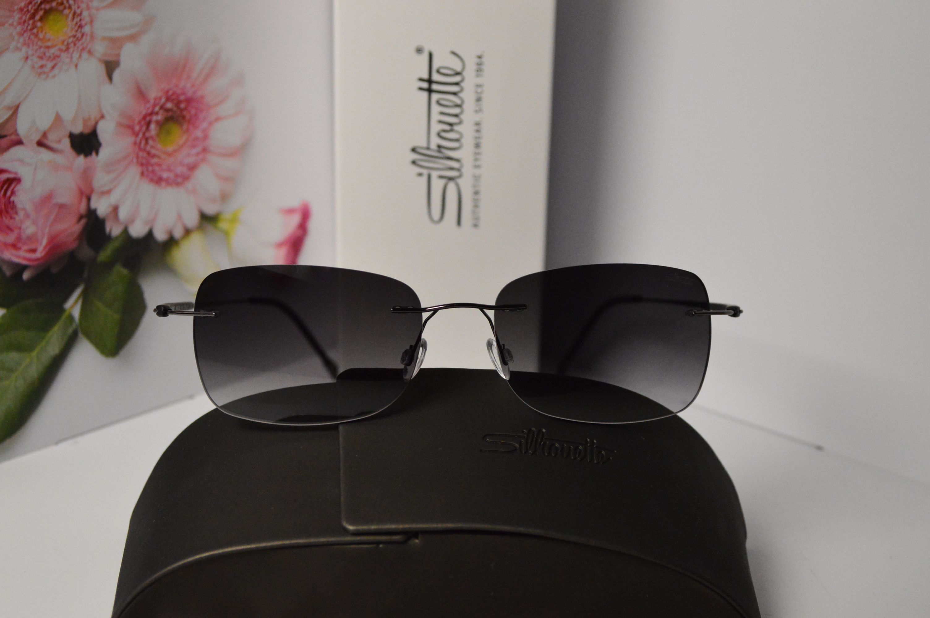 Очки солнцезащитные, титановые, Silhouette SL 8656, узкая стильная модель для нее и для него!