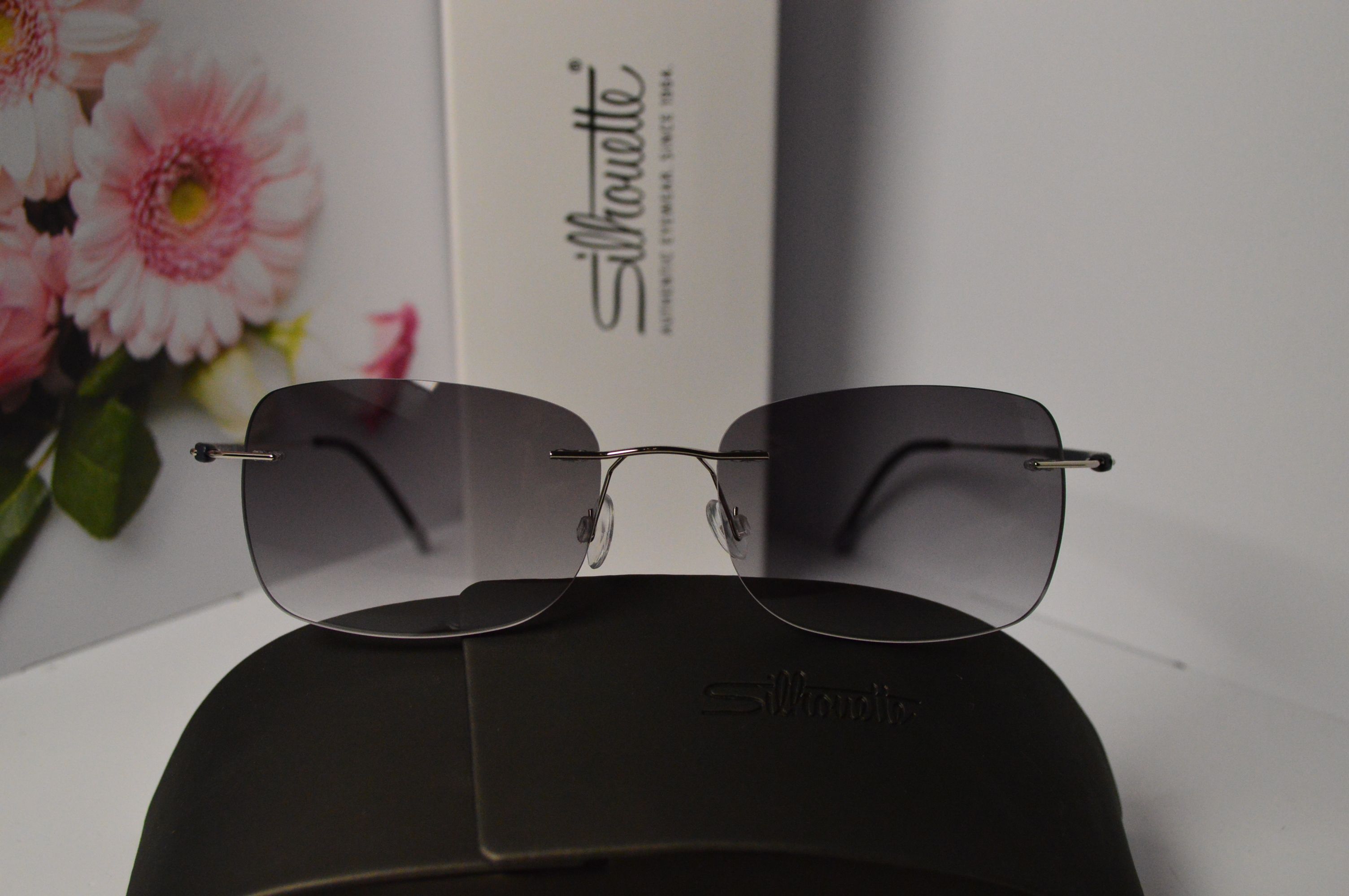 Очки солнцезащитные, титановые, Silhouette SL 8656, узкая стильная модель для нее и для него!