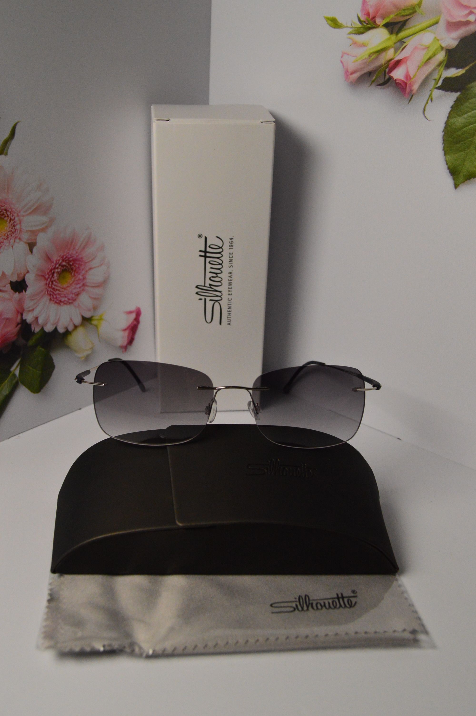 Очки солнцезащитные, титановые, Silhouette SL 8656, узкая стильная модель для нее и для него!