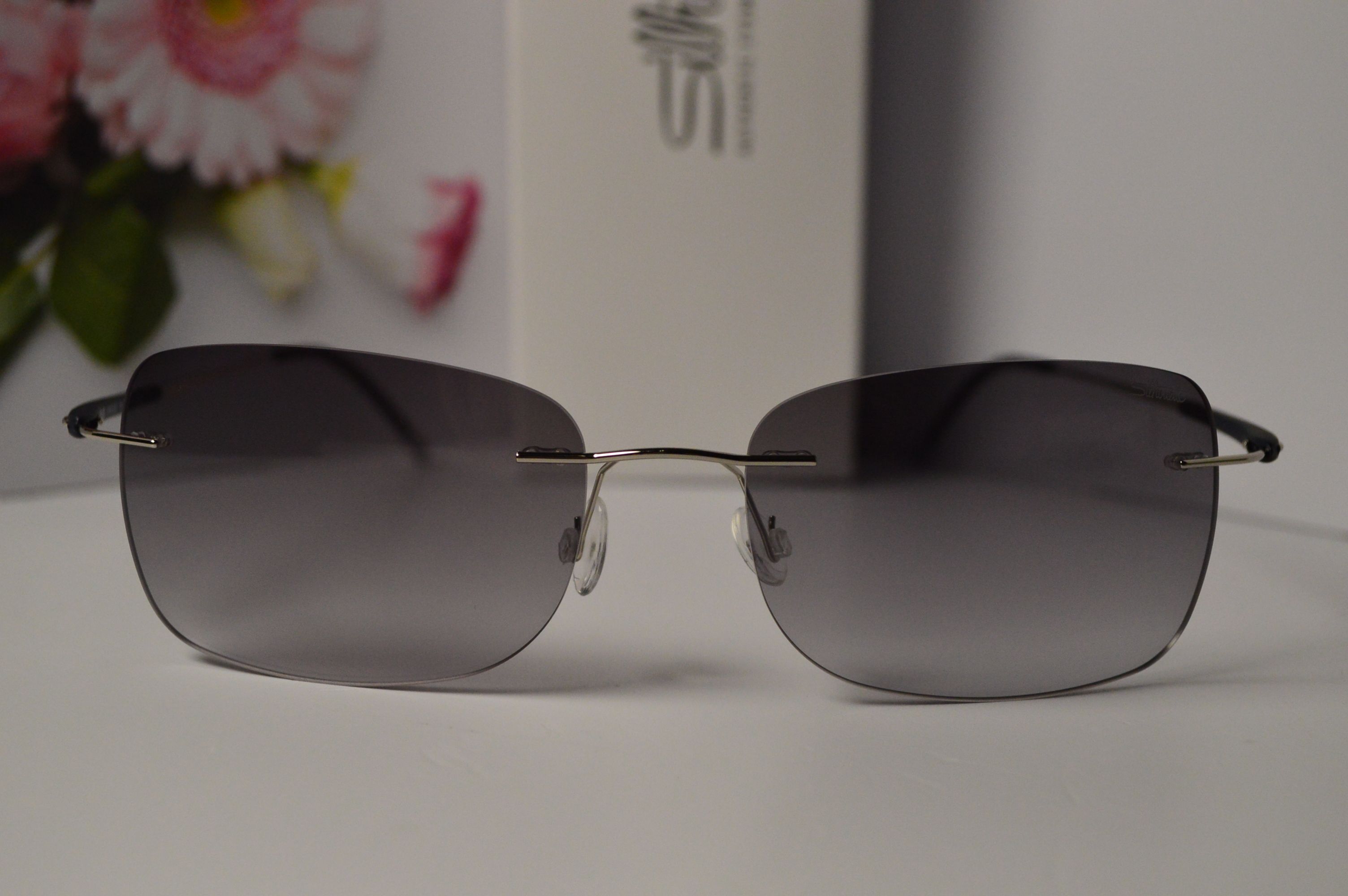 Очки солнцезащитные, титановые, Silhouette SL 8656, узкая стильная модель для нее и для него!