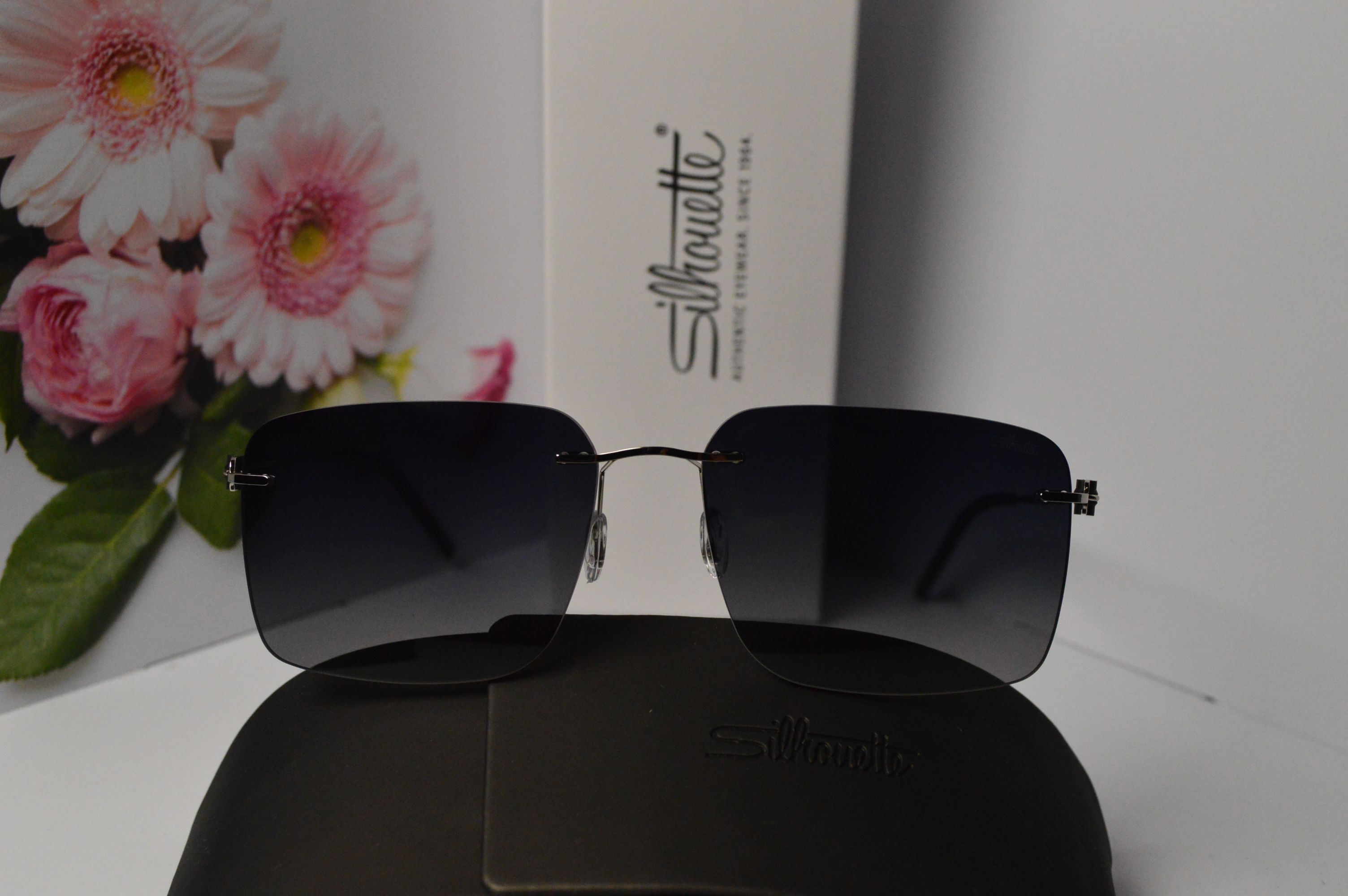 Очки солнцезащитные, титановые, Silhouette SL 66001, стильная модель для него!
