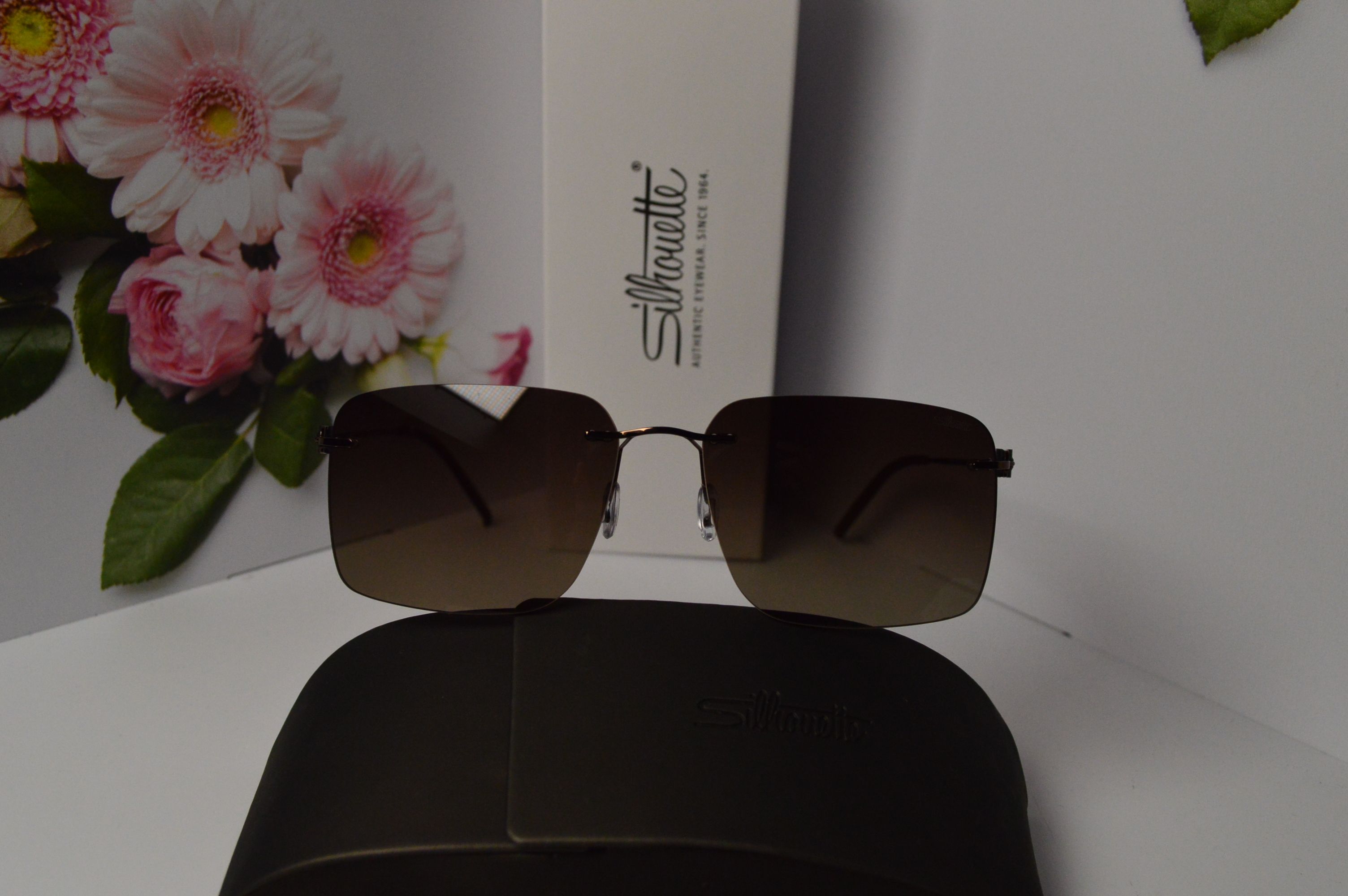 Очки солнцезащитные, титановые, Silhouette SL 66001, стильная модель для него!