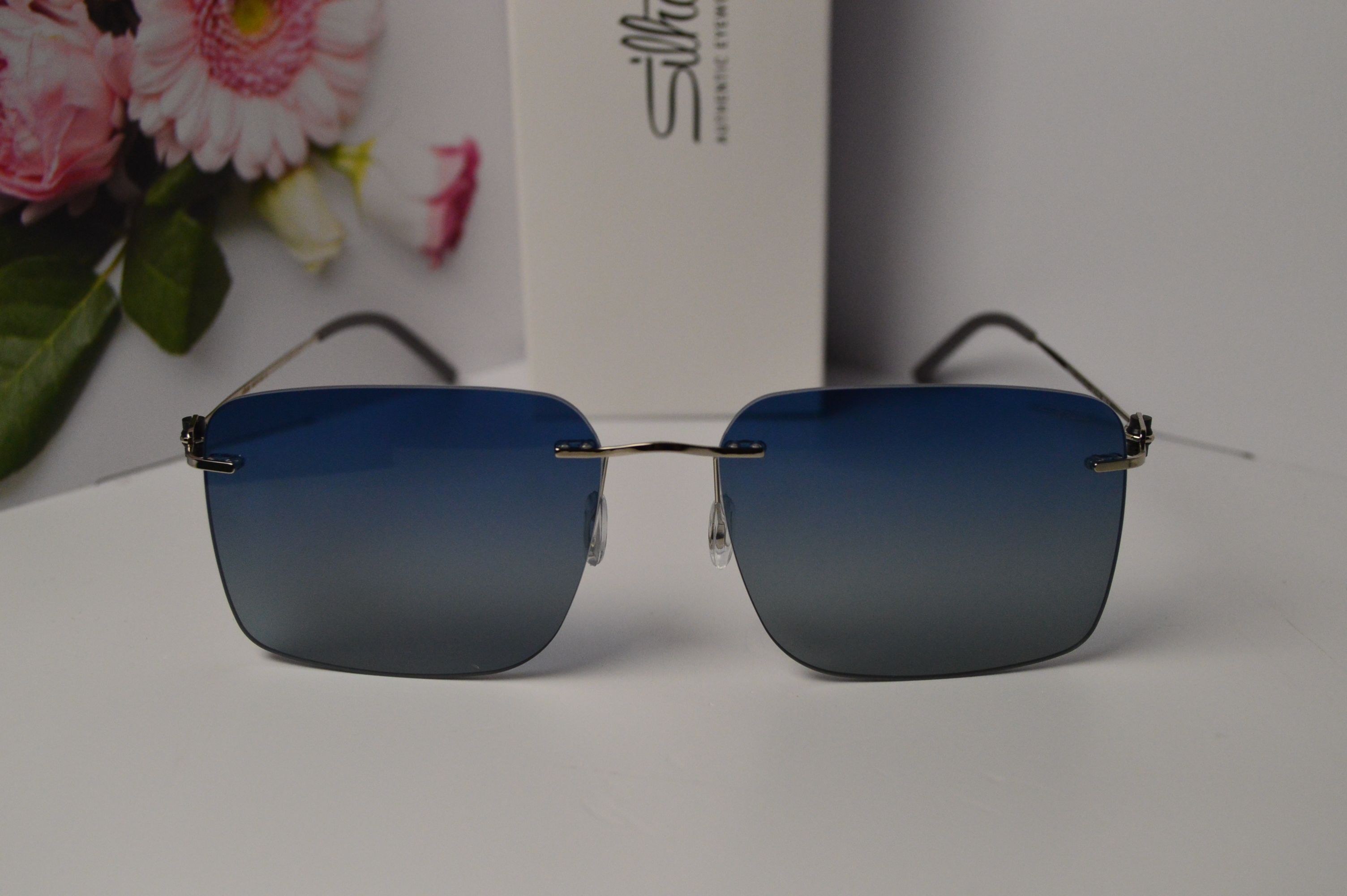 Очки солнцезащитные, титановые, Silhouette SL 66001, стильная модель для него!