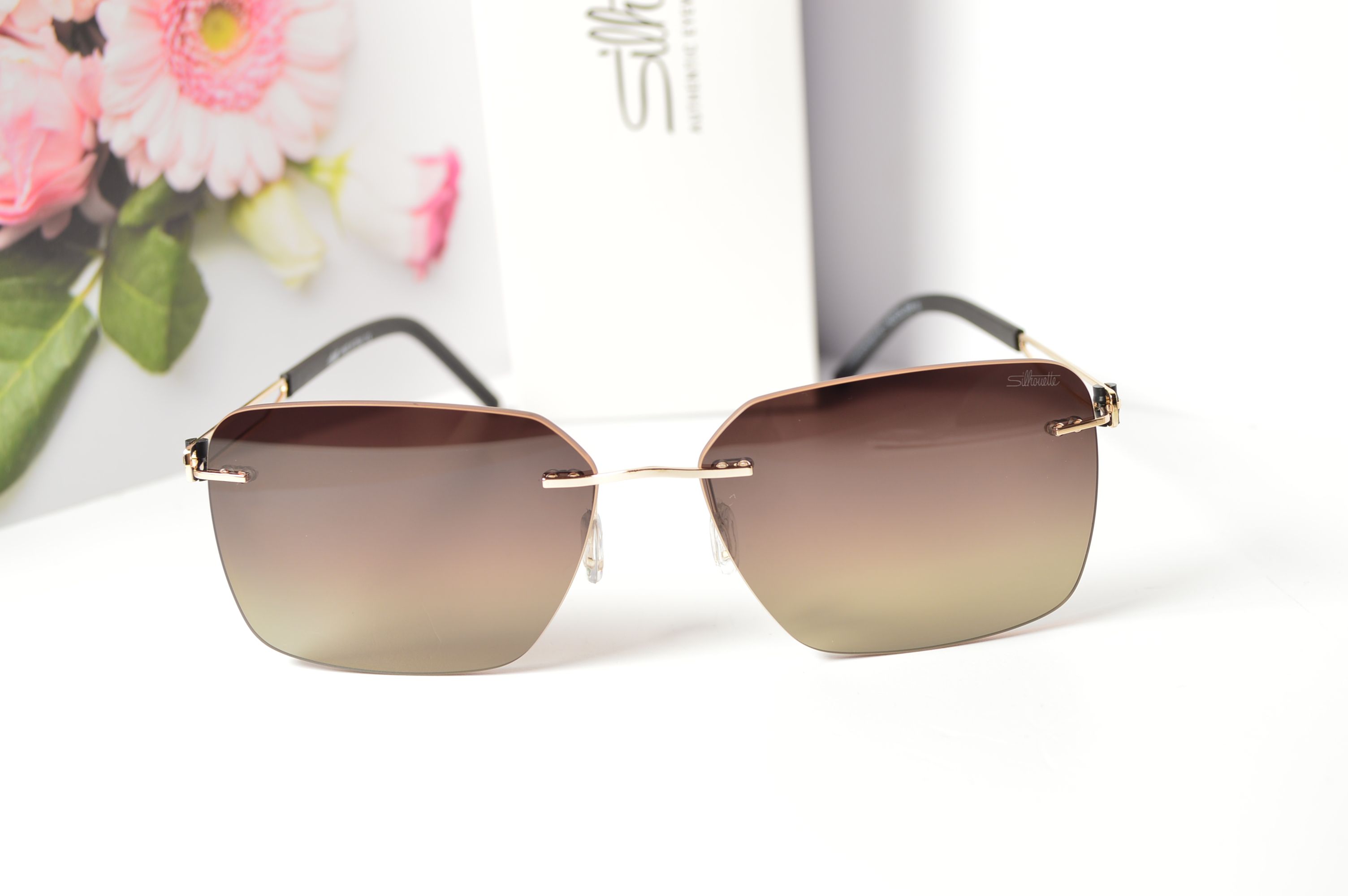 Очки солнцезащитные, титановые, Silhouette SL 66010, стильная модель для него, но можно и для нее!