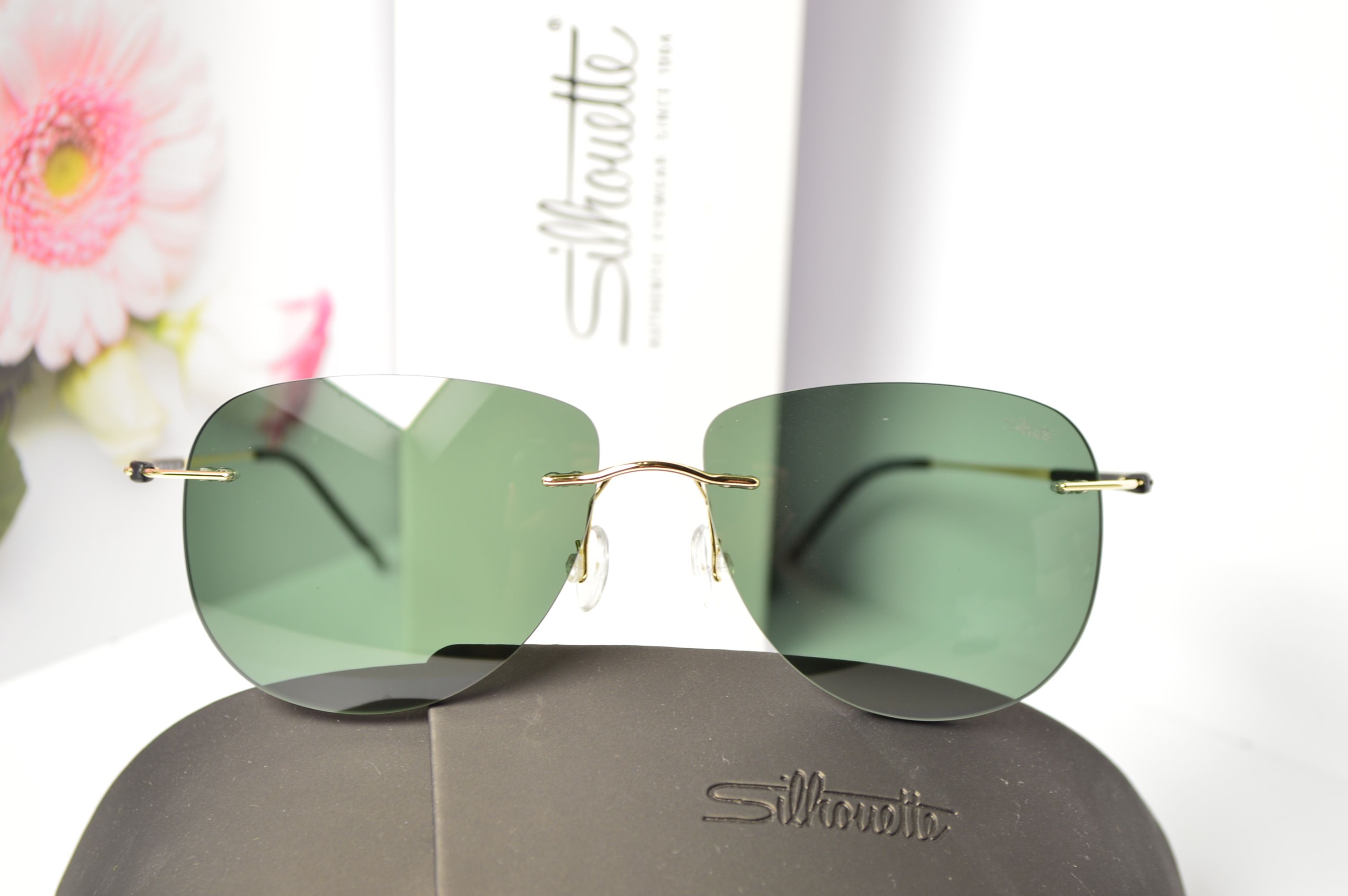Очки солнцезащитные авиатор, титановые, Silhouette SL 8655, стильная модель для него и для неё!