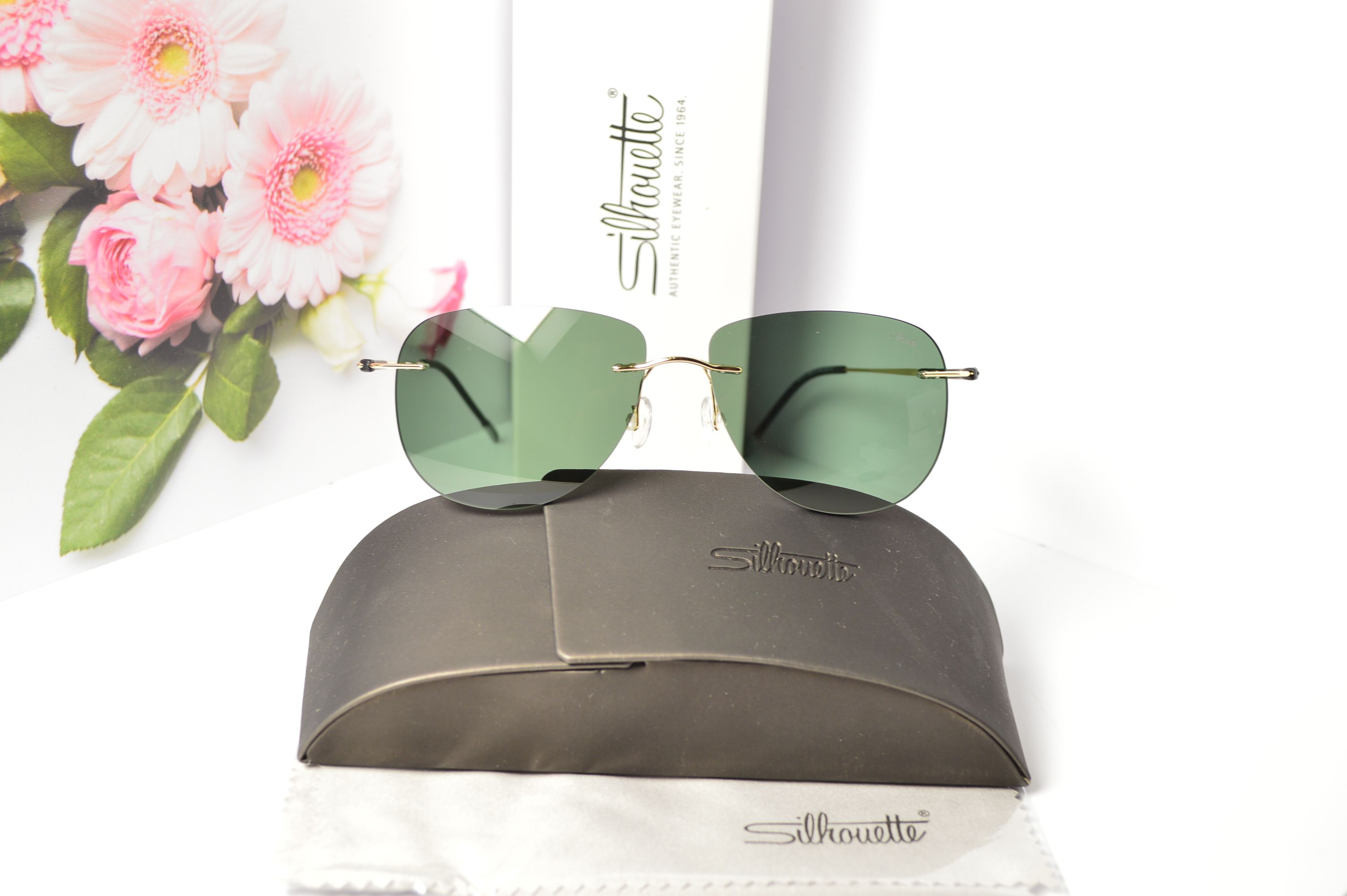 Очки солнцезащитные авиатор, титановые, Silhouette SL 8655, стильная модель для него и для неё!