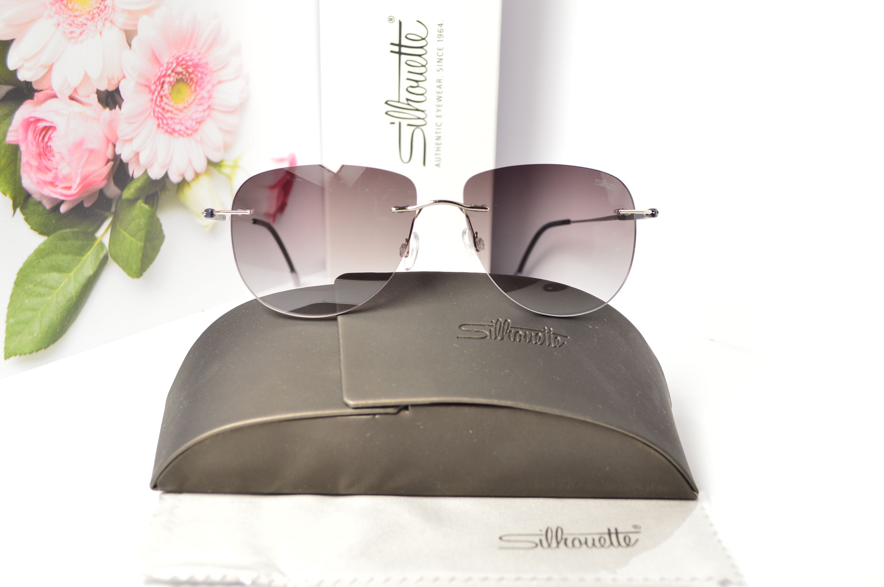 Очки солнцезащитные авиатор, титановые, Silhouette SL 8655, стильная модель для него и для неё!