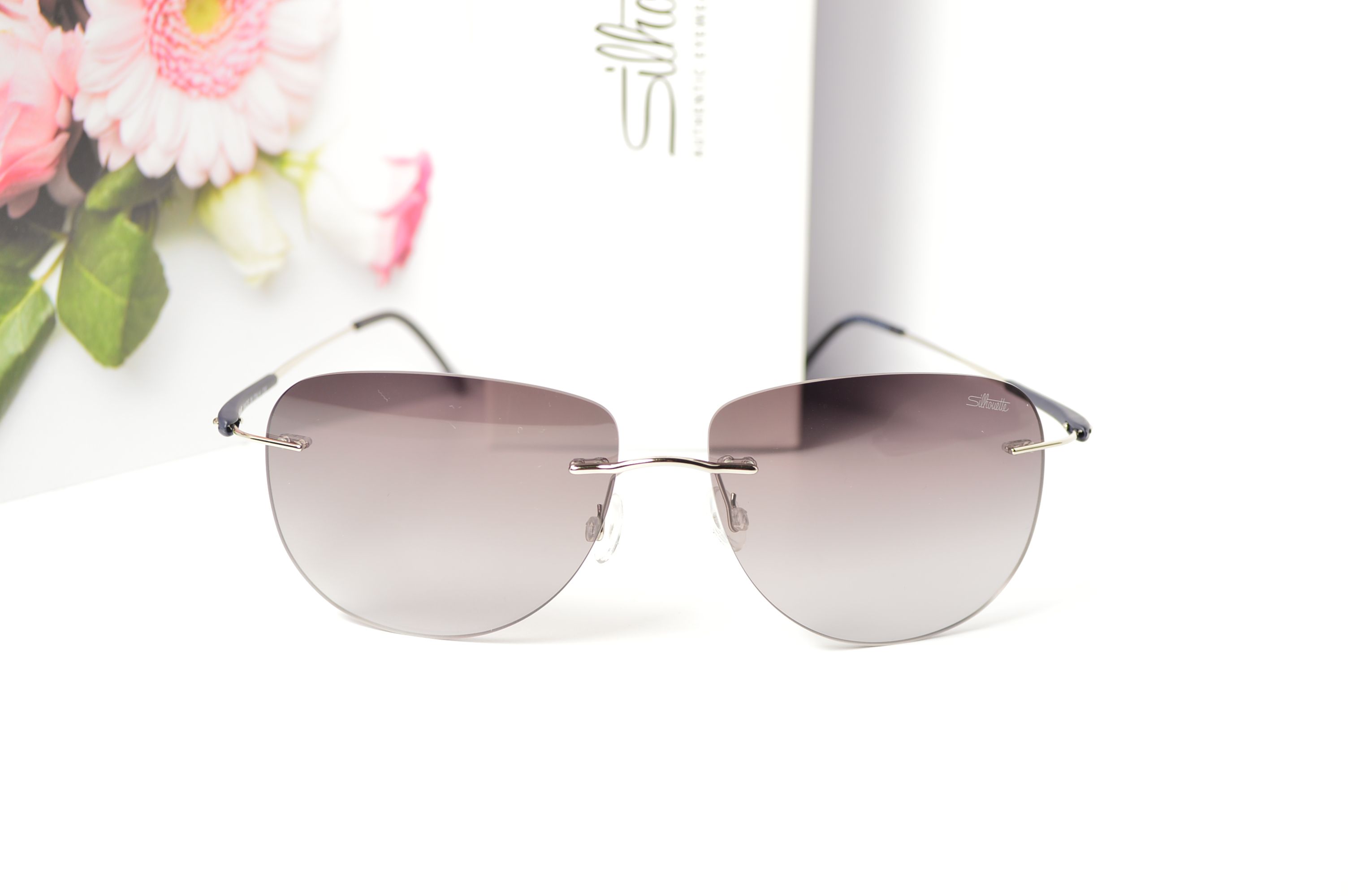 Очки солнцезащитные авиатор, титановые, Silhouette SL 8655, стильная модель для него и для неё!