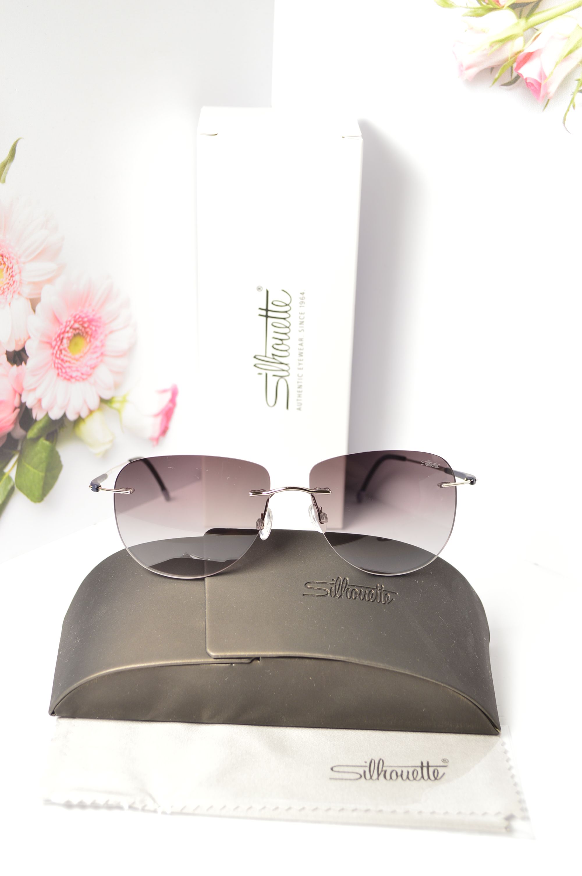 Очки солнцезащитные авиатор, титановые, Silhouette SL 8655, стильная модель для него и для неё!