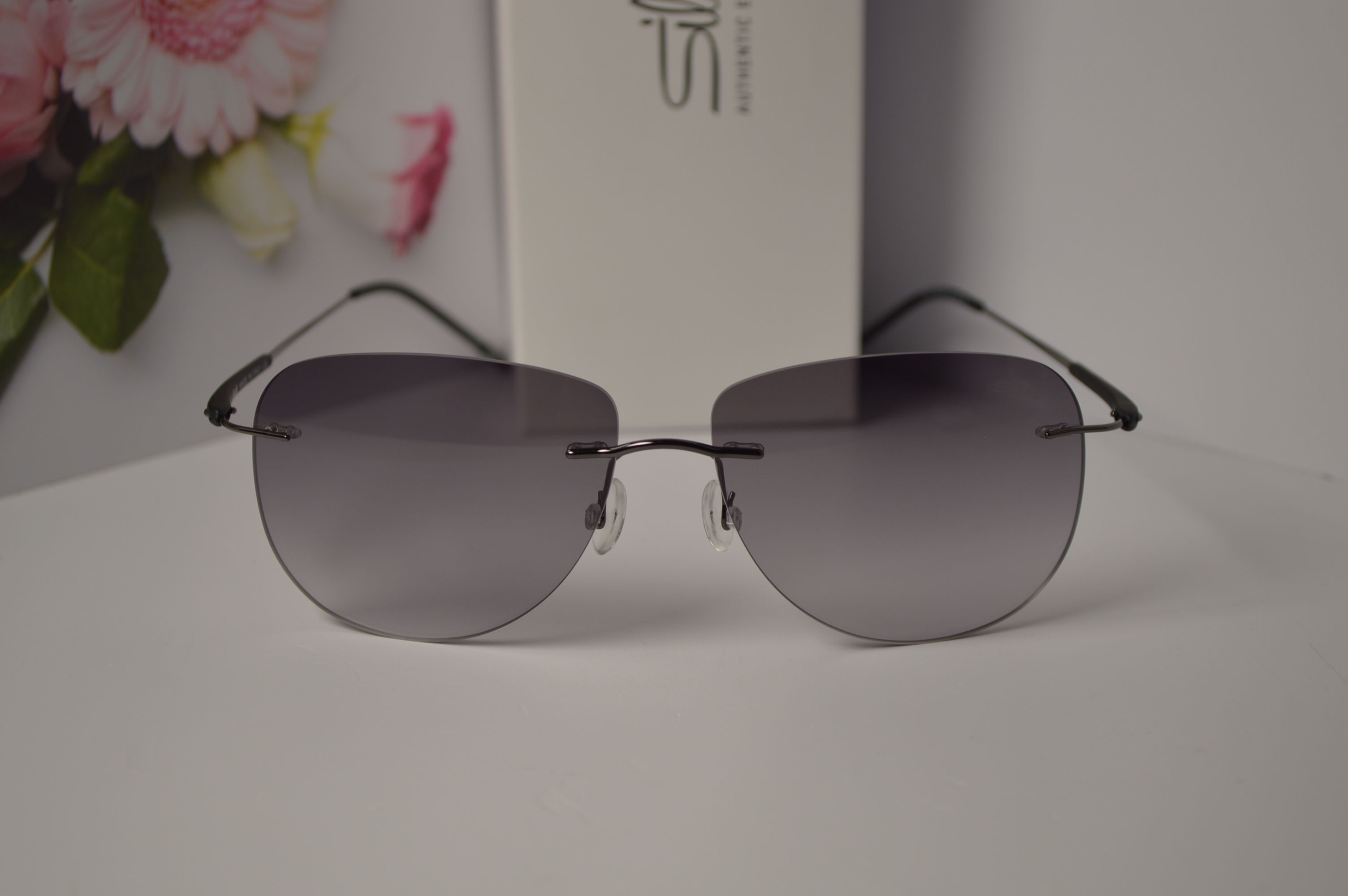 Очки солнцезащитные авиатор, титановые, Silhouette SL 8655, стильная модель для него и для неё!