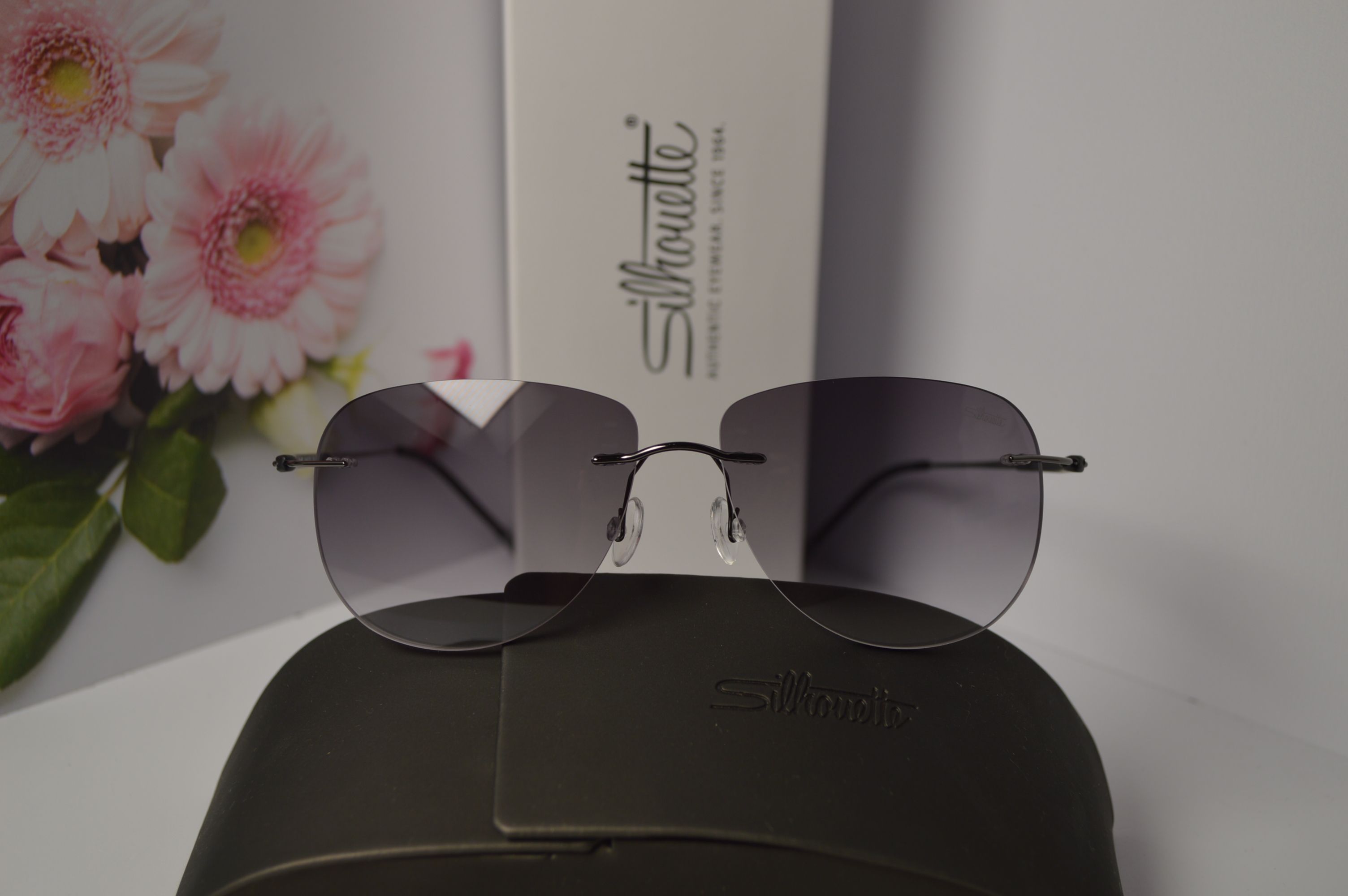 Очки солнцезащитные авиатор, титановые, Silhouette SL 8655, стильная модель для него и для неё!