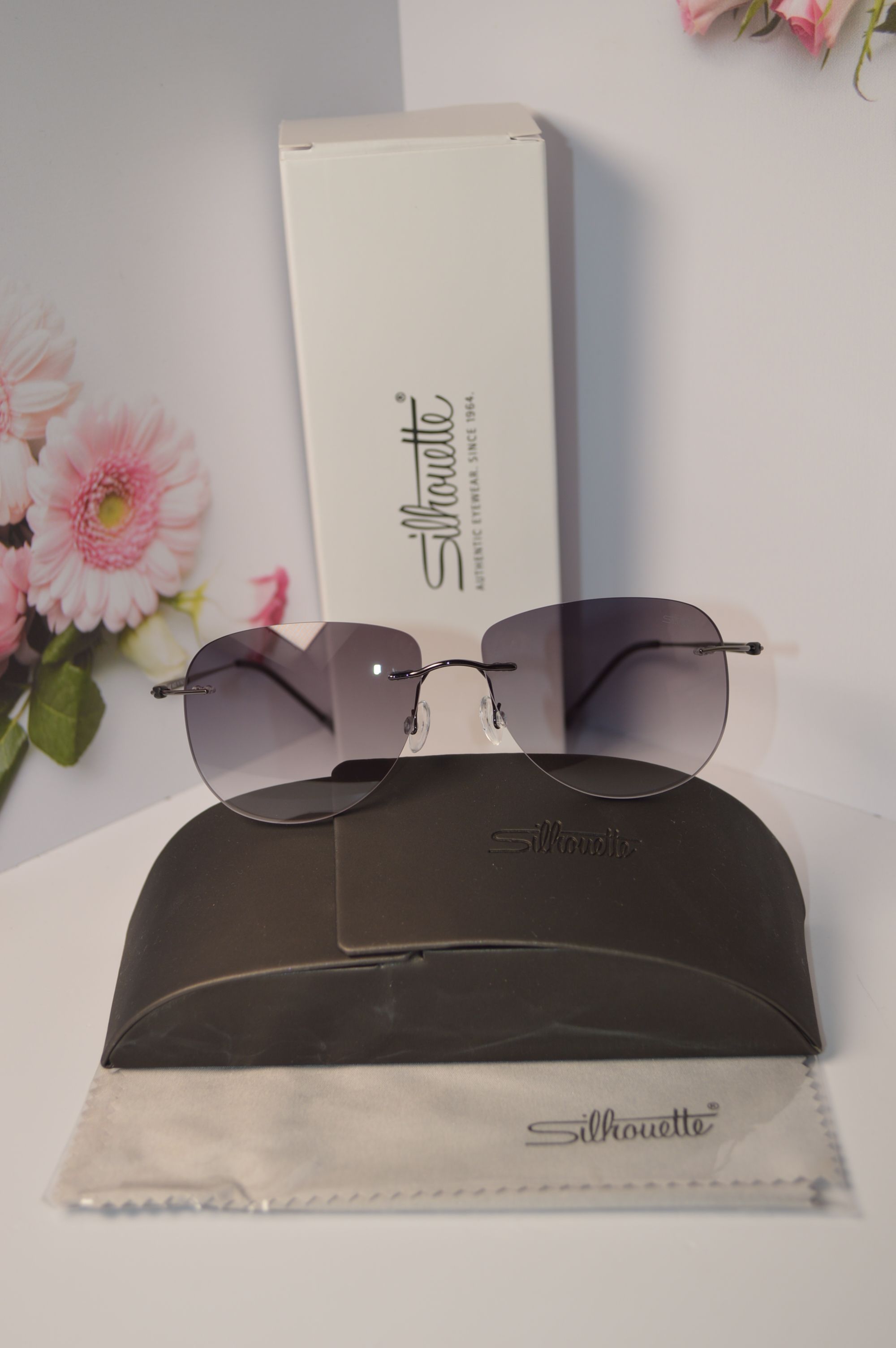 Очки солнцезащитные авиатор, титановые, Silhouette SL 8655, стильная модель для него и для неё!