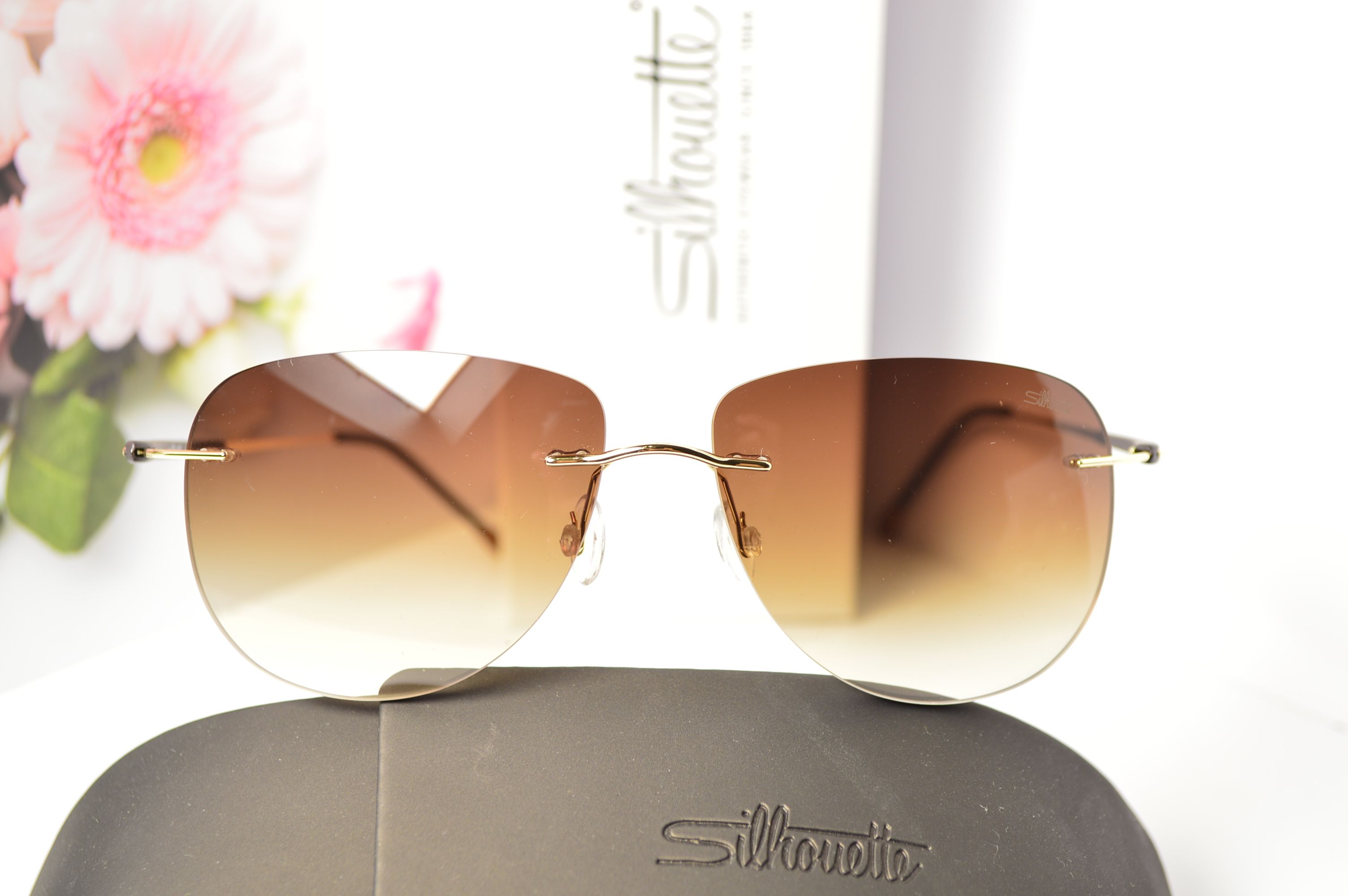 Очки солнцезащитные авиатор, титановые, Silhouette SL 8655, стильная модель для него и для неё!