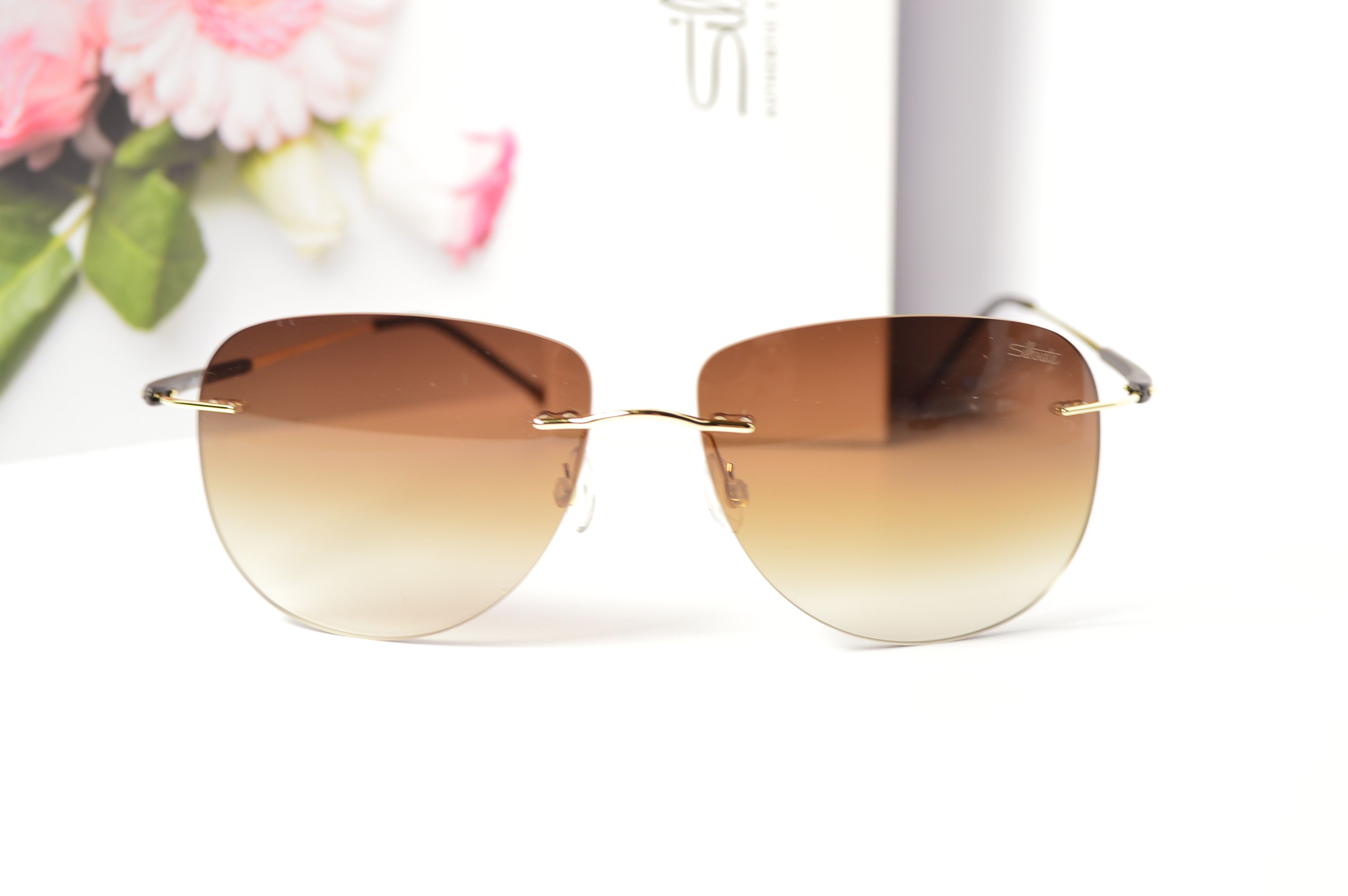 Очки солнцезащитные авиатор, титановые, Silhouette SL 8655, стильная модель для него и для неё!