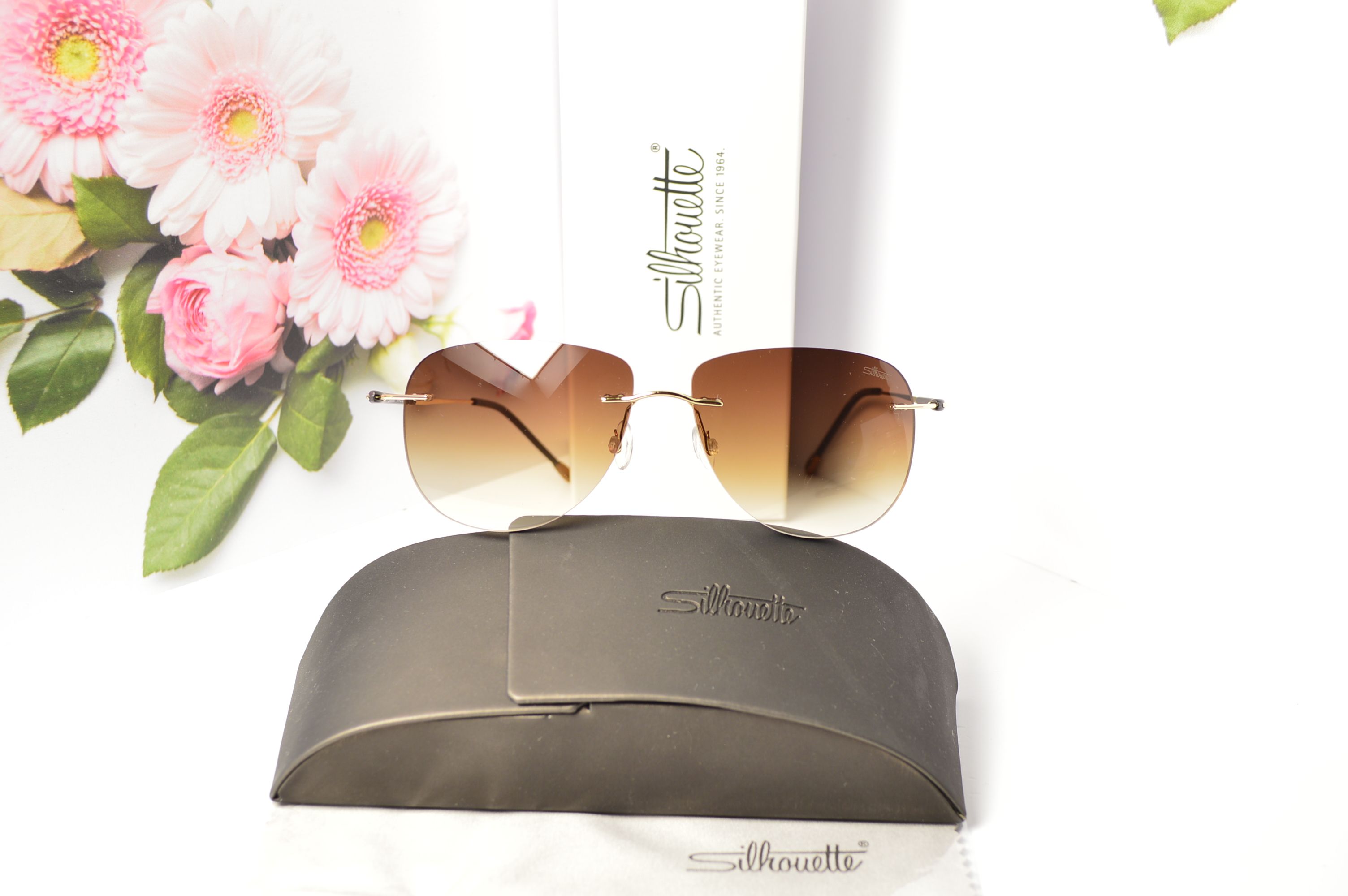 Очки солнцезащитные авиатор, титановые, Silhouette SL 8655, стильная модель для него и для неё!