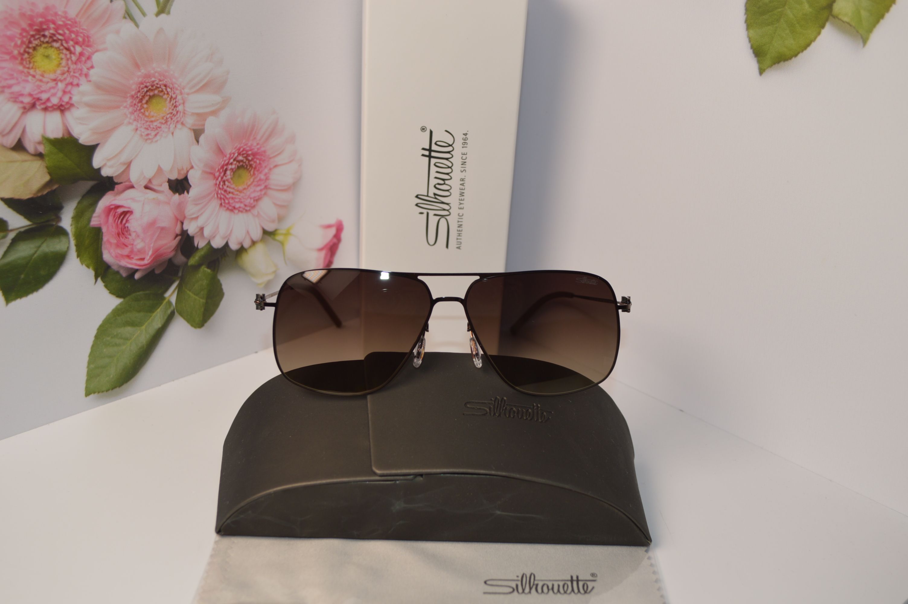 Очки мужские солнцезащитные авиатор, титановые, Silhouette SL 66003. Стиль этого лета!