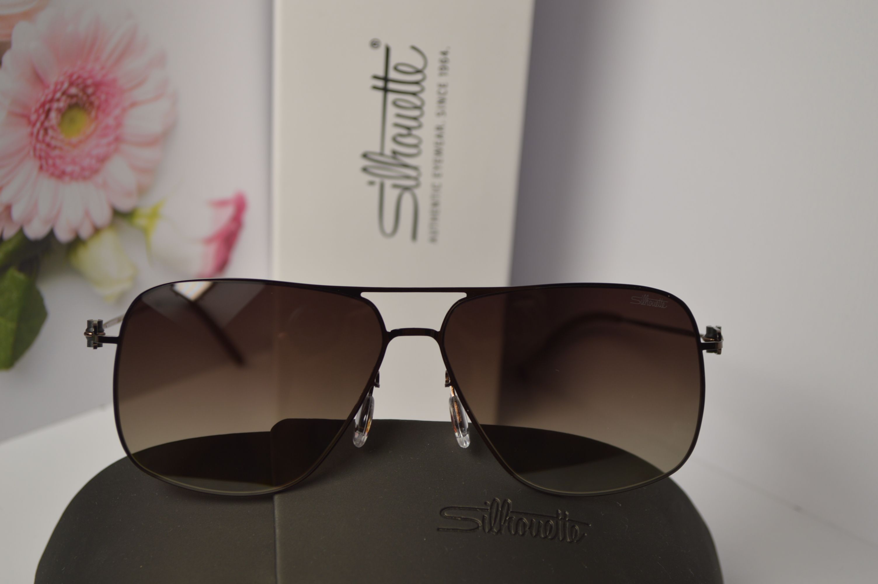 Очки мужские солнцезащитные авиатор, титановые, Silhouette SL 66003. Стиль этого лета!