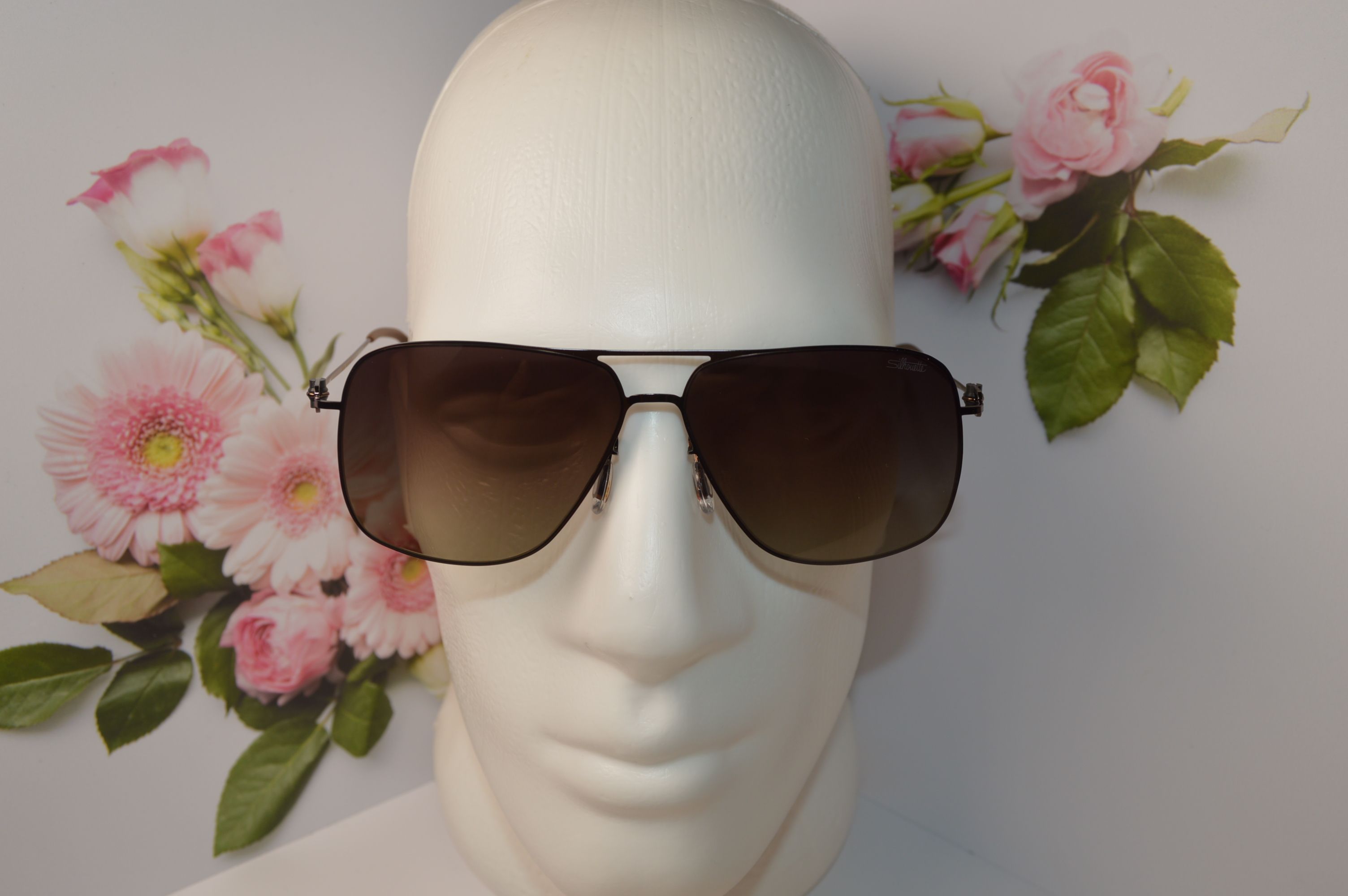 Очки мужские солнцезащитные авиатор, титановые, Silhouette SL 66003. Стиль этого лета!