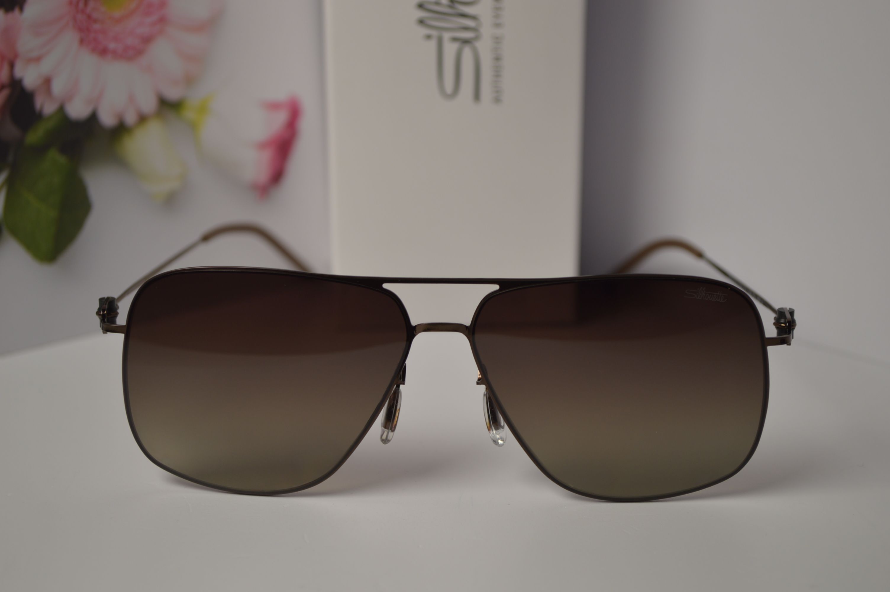 Очки мужские солнцезащитные авиатор, титановые, Silhouette SL 66003. Стиль этого лета!