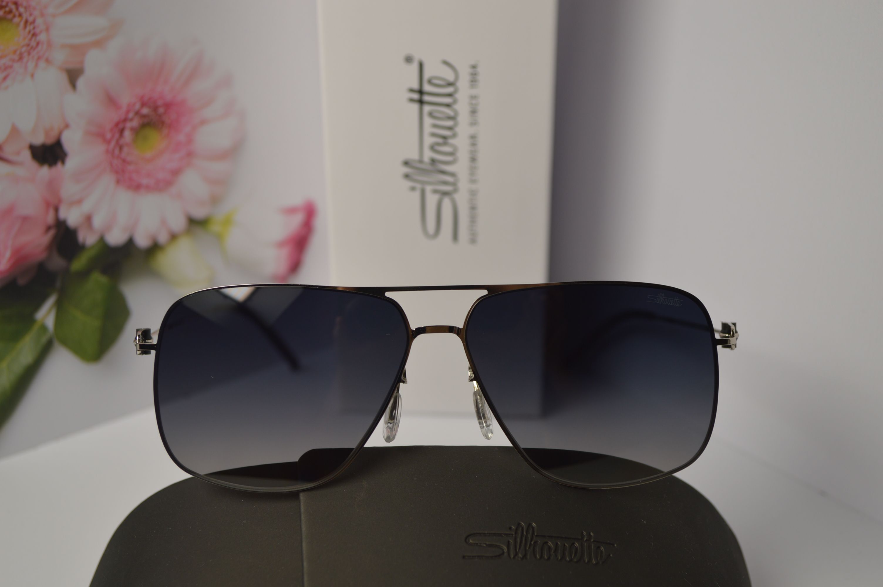 Очки мужские солнцезащитные авиатор, титановые, Silhouette SL 66003. Стиль этого лета!