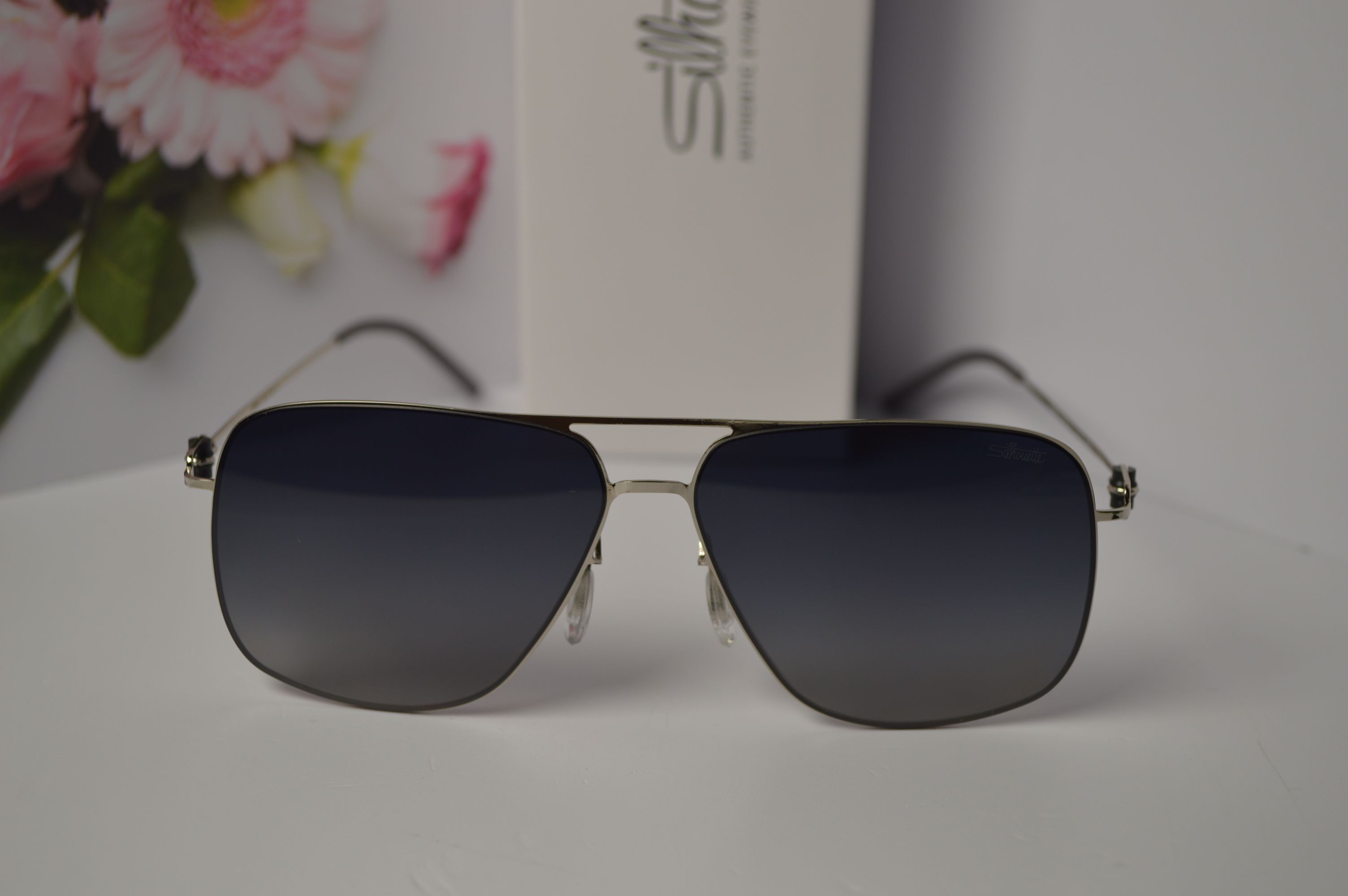 Очки мужские солнцезащитные авиатор, титановые, Silhouette SL 66003. Стиль этого лета!