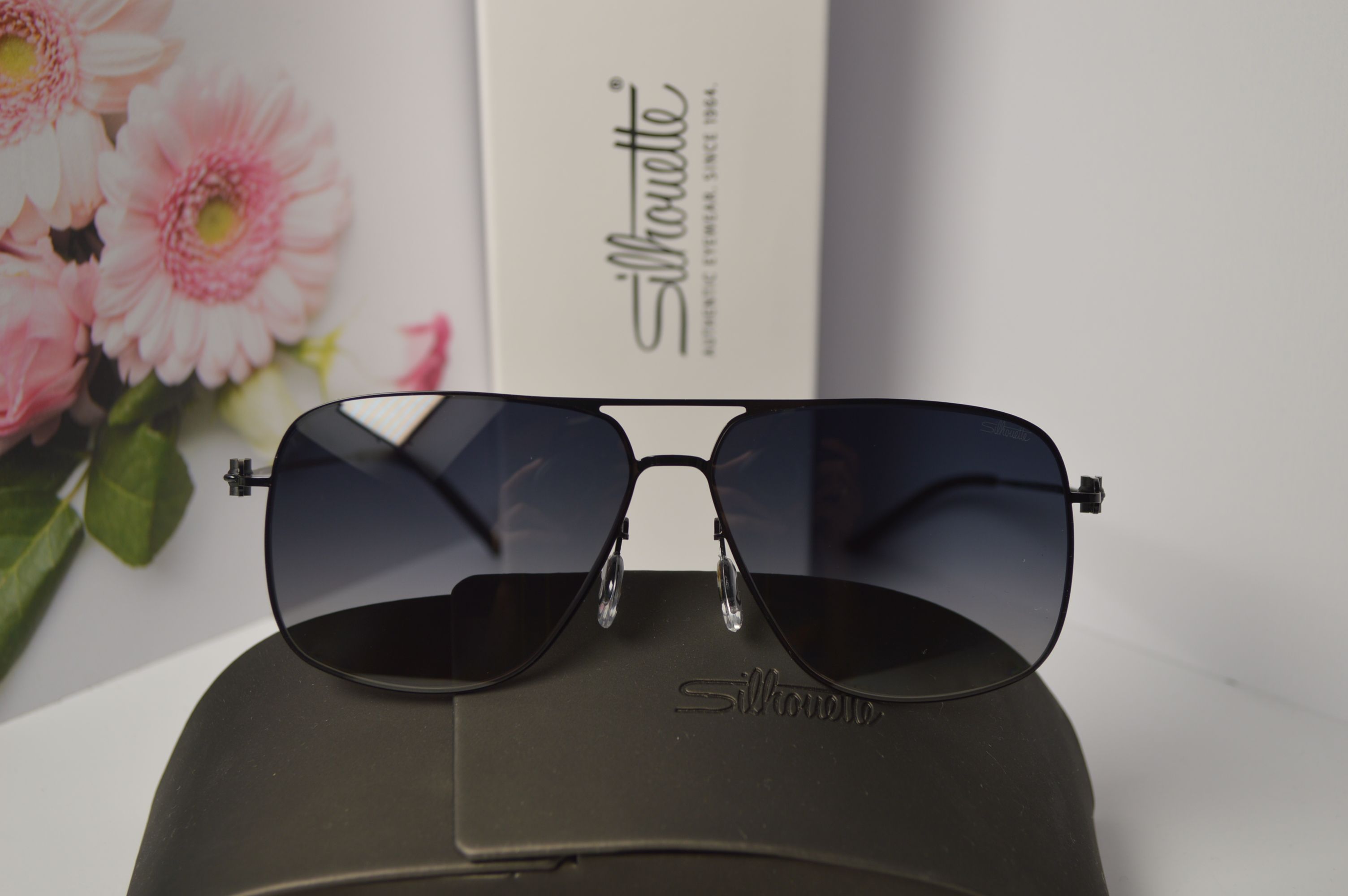 Очки мужские солнцезащитные авиатор, титановые, Silhouette SL 66003. Стиль этого лета!