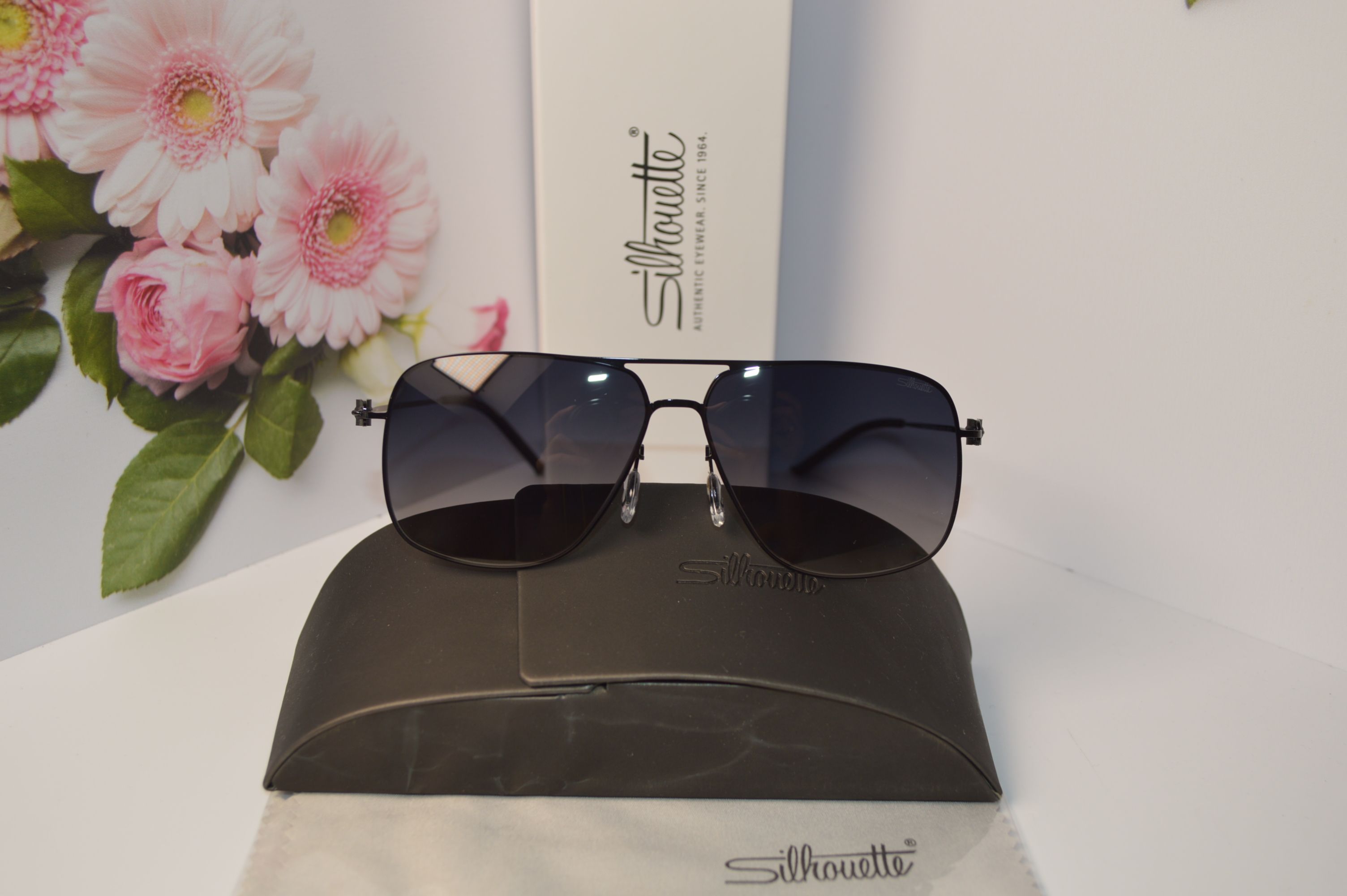 Очки мужские солнцезащитные авиатор, титановые, Silhouette SL 66003. Стиль этого лета!