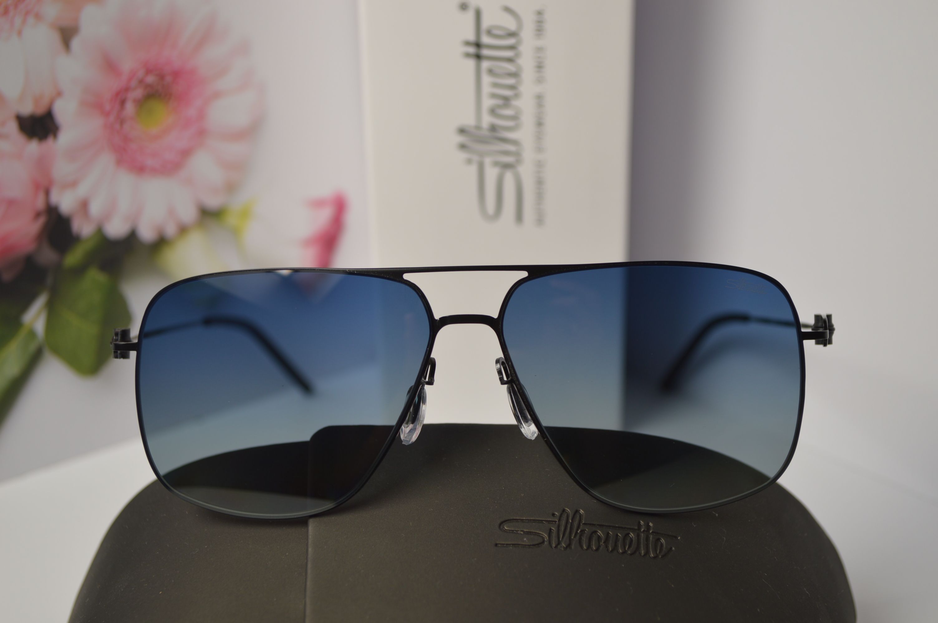 Очки мужские солнцезащитные авиатор, титановые, Silhouette SL 66003. Стиль этого лета!