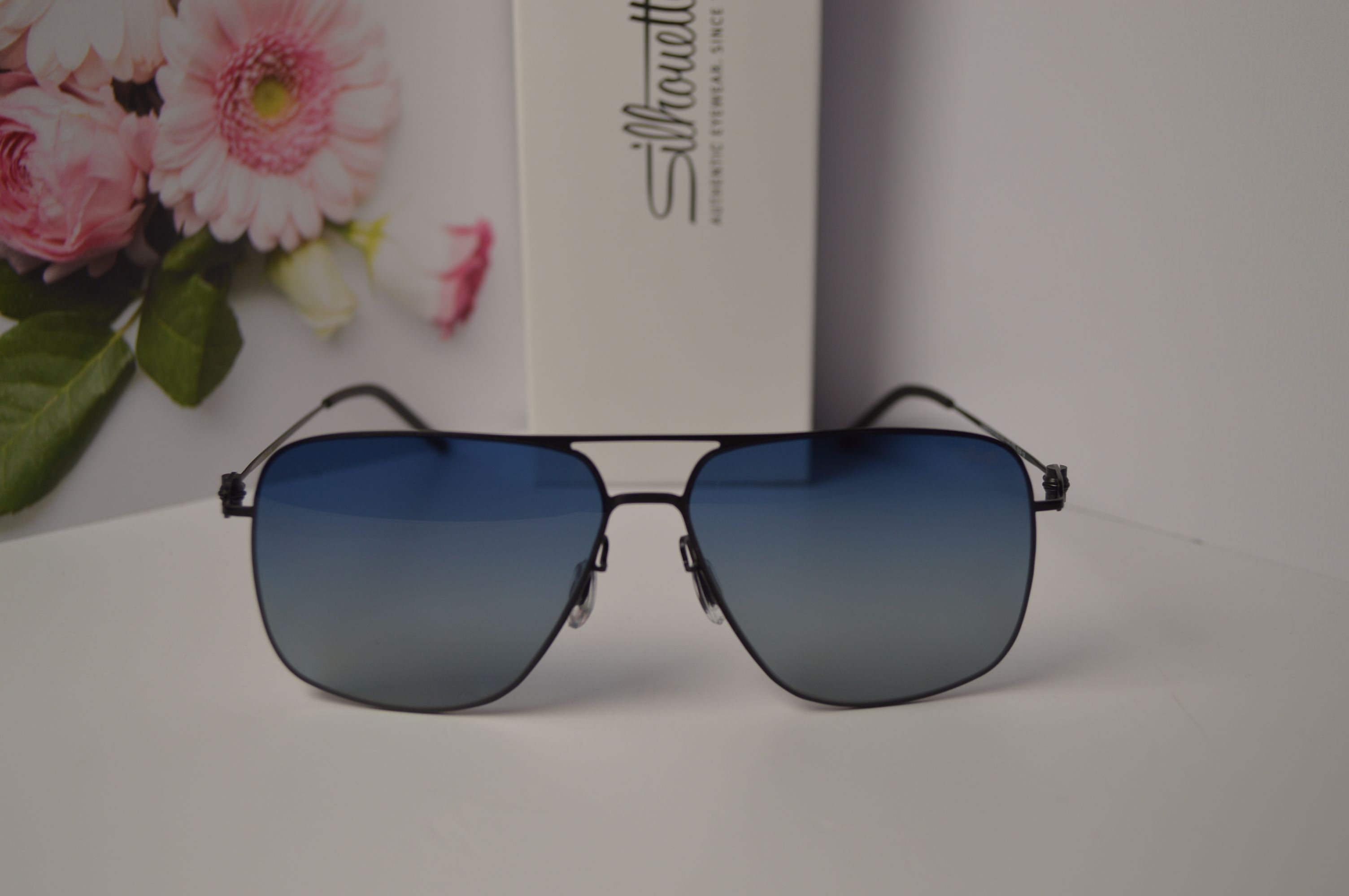 Очки мужские солнцезащитные авиатор, титановые, Silhouette SL 66003. Стиль этого лета!
