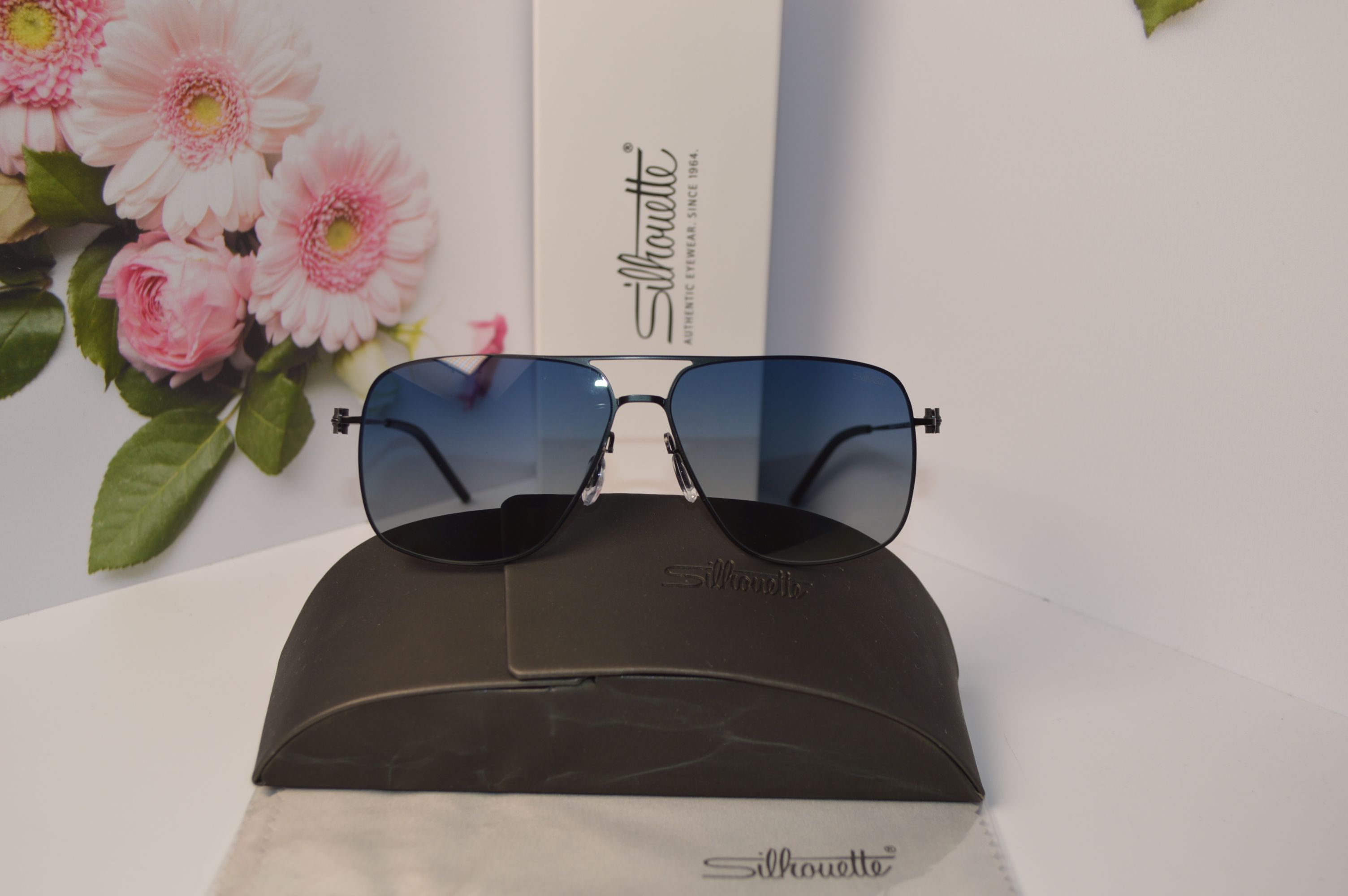 Очки мужские солнцезащитные авиатор, титановые, Silhouette SL 66003. Стиль этого лета!